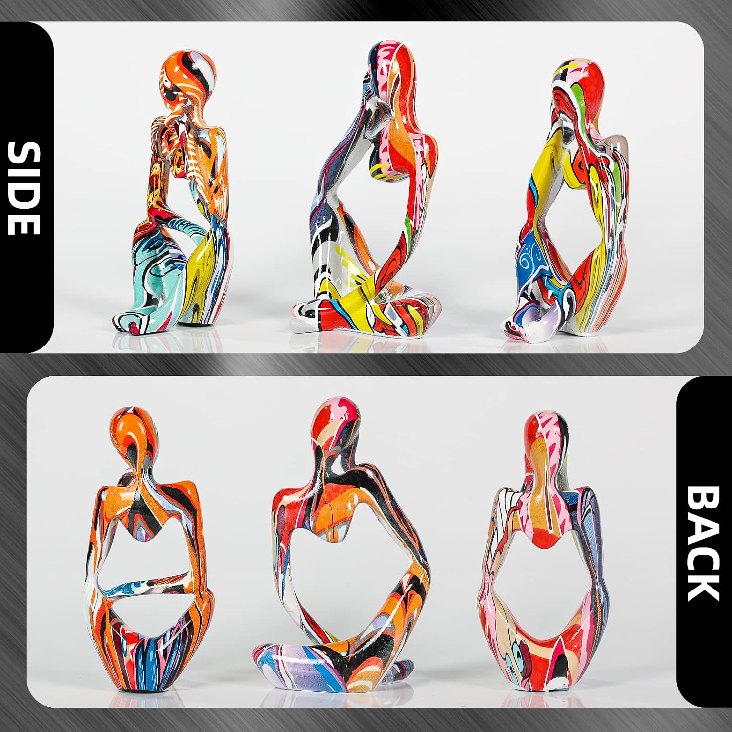 Golden Resin Collectible Figurines / Multicolour / Gold