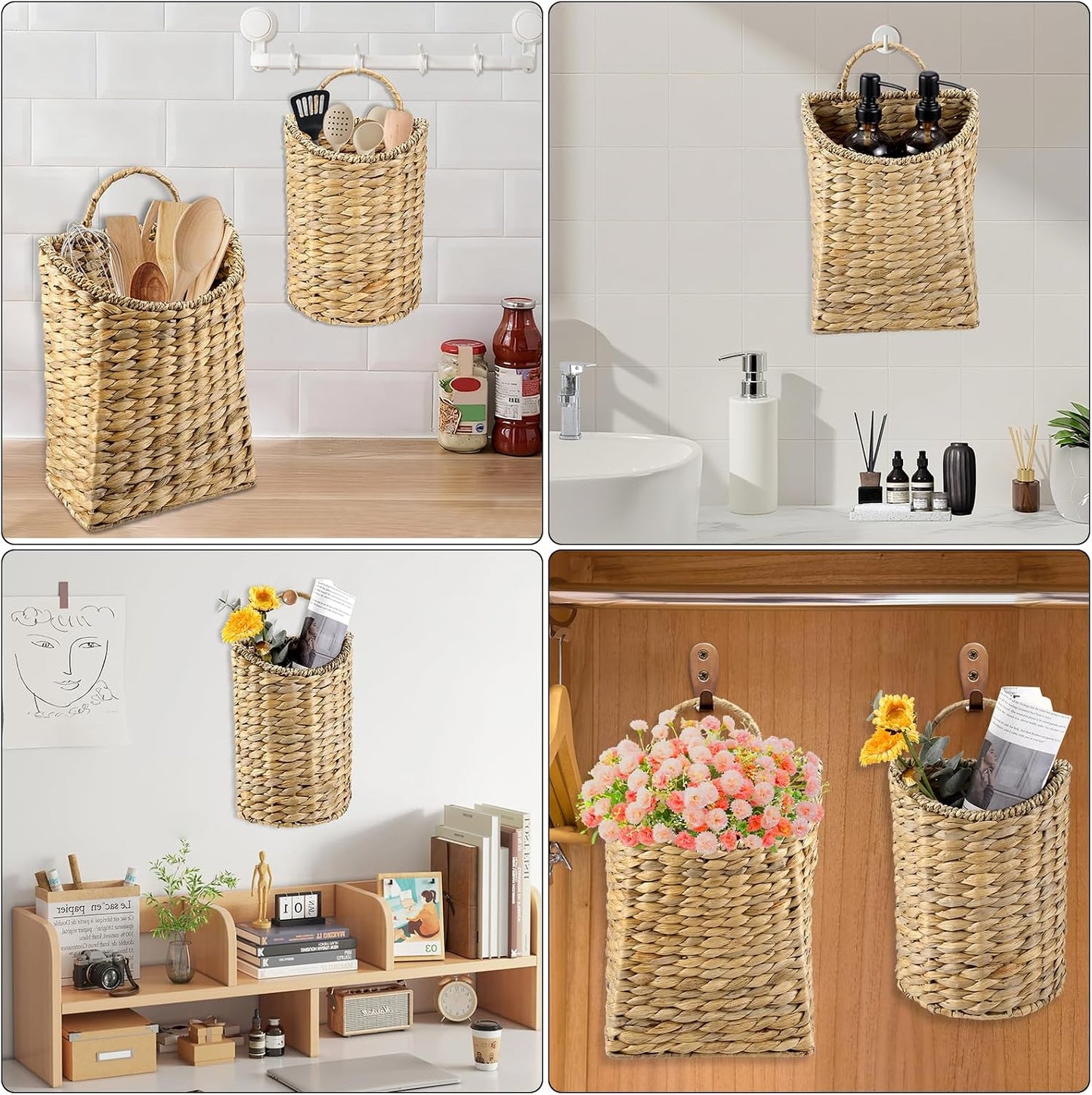 Woven Hanging Basket Set / Set of 2