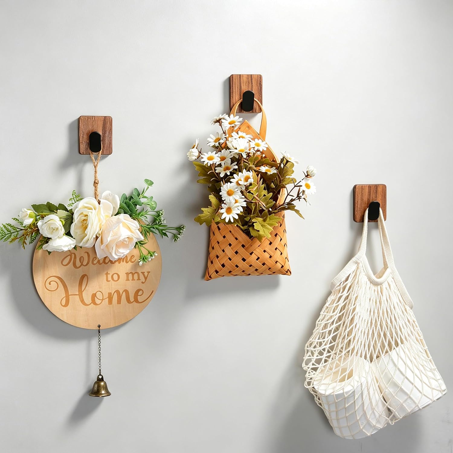 Rustic Style Hanging Hooks / Carbonized Brown