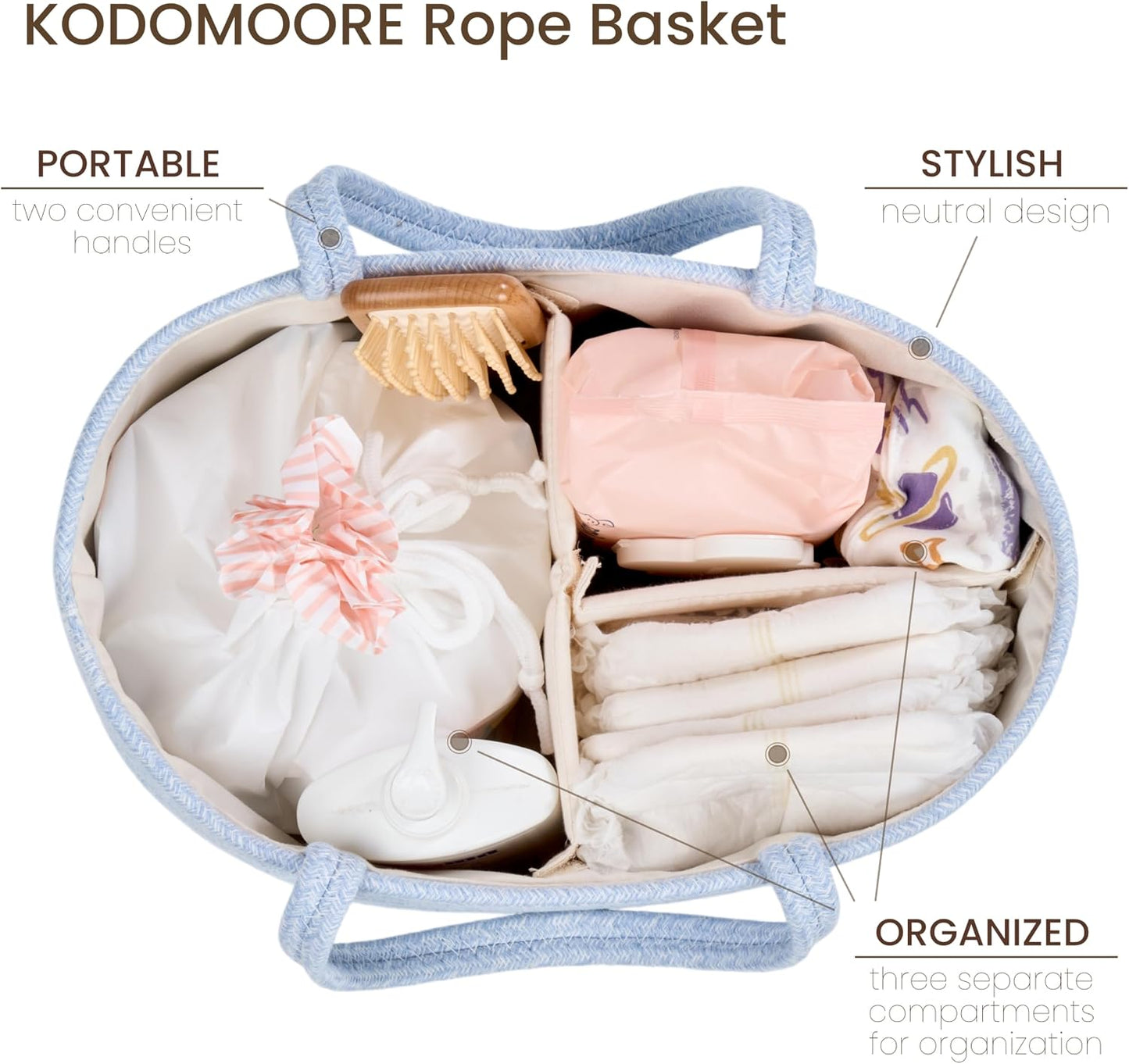 Baby Storage Basket / Light Blue / Small