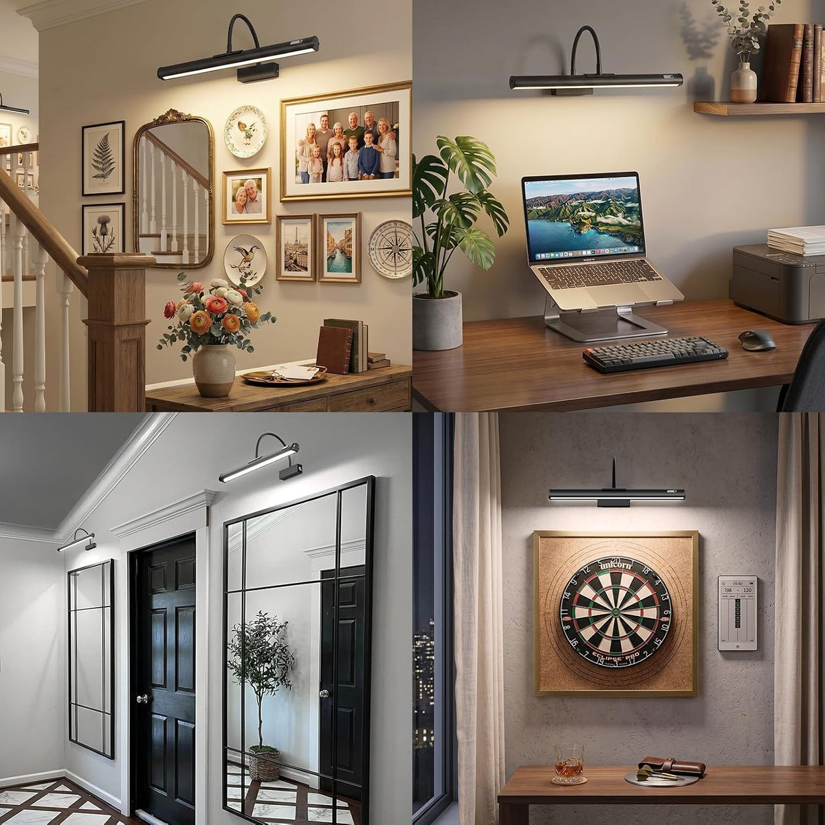 iMaihom Picture Lights for Wall Battery Operated, 15.3" Rechargeable Picture Light with Remote, Magnetic Cordless Art