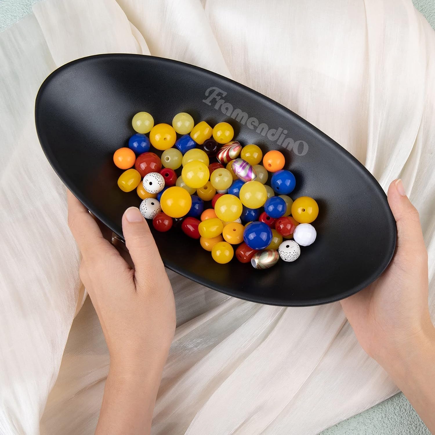 A5 Melamine Jewelry Dish Trinket Tray Accessory Organizer Bowl / Black