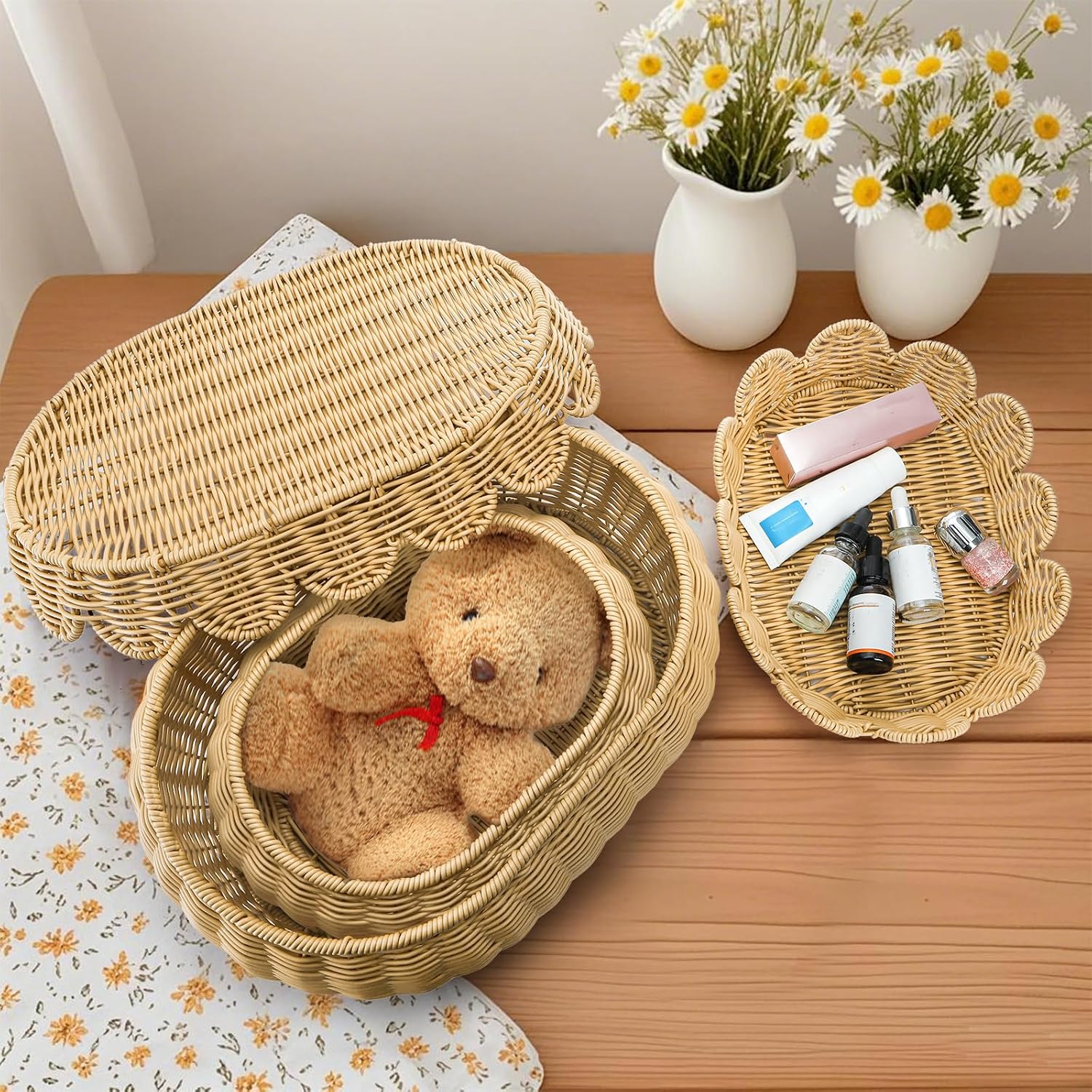 Wicker Storage Baskets / Set of 2