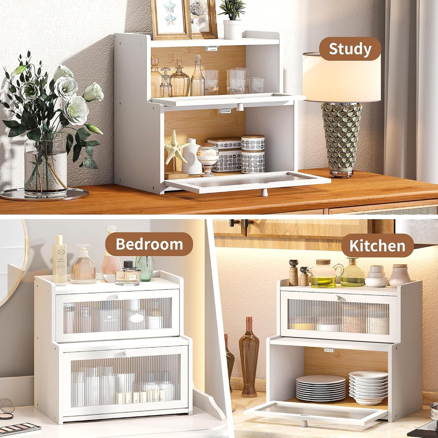 Bread Box for Kitchen Countertop Double Layer Large Corner Bread Box Capacity Bread Storage Bin Farmhouse Breadbox