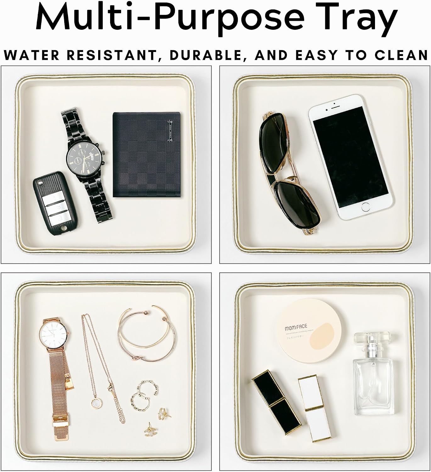 Dresser Trays / White / 8 x 8 x 1.8