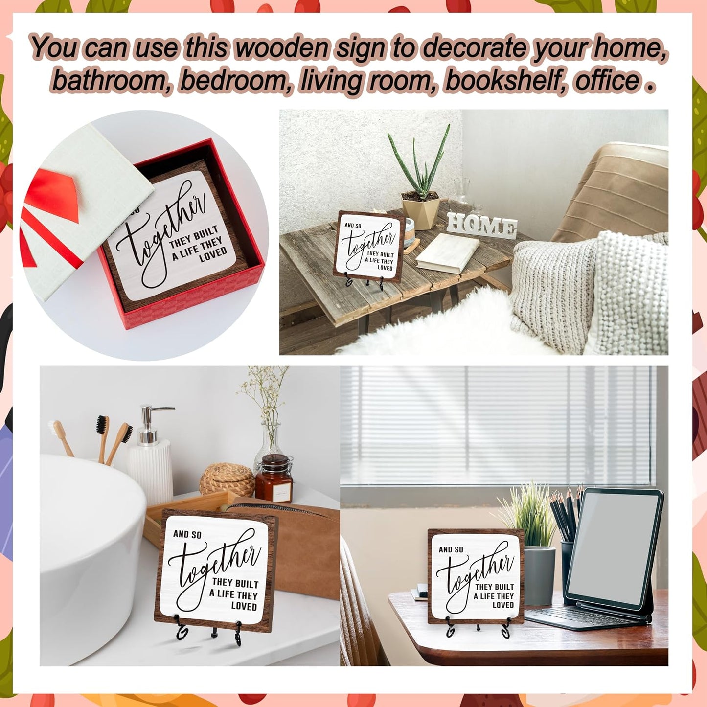 Stand / Rustic Wooden Sign / Brown Woodsign1