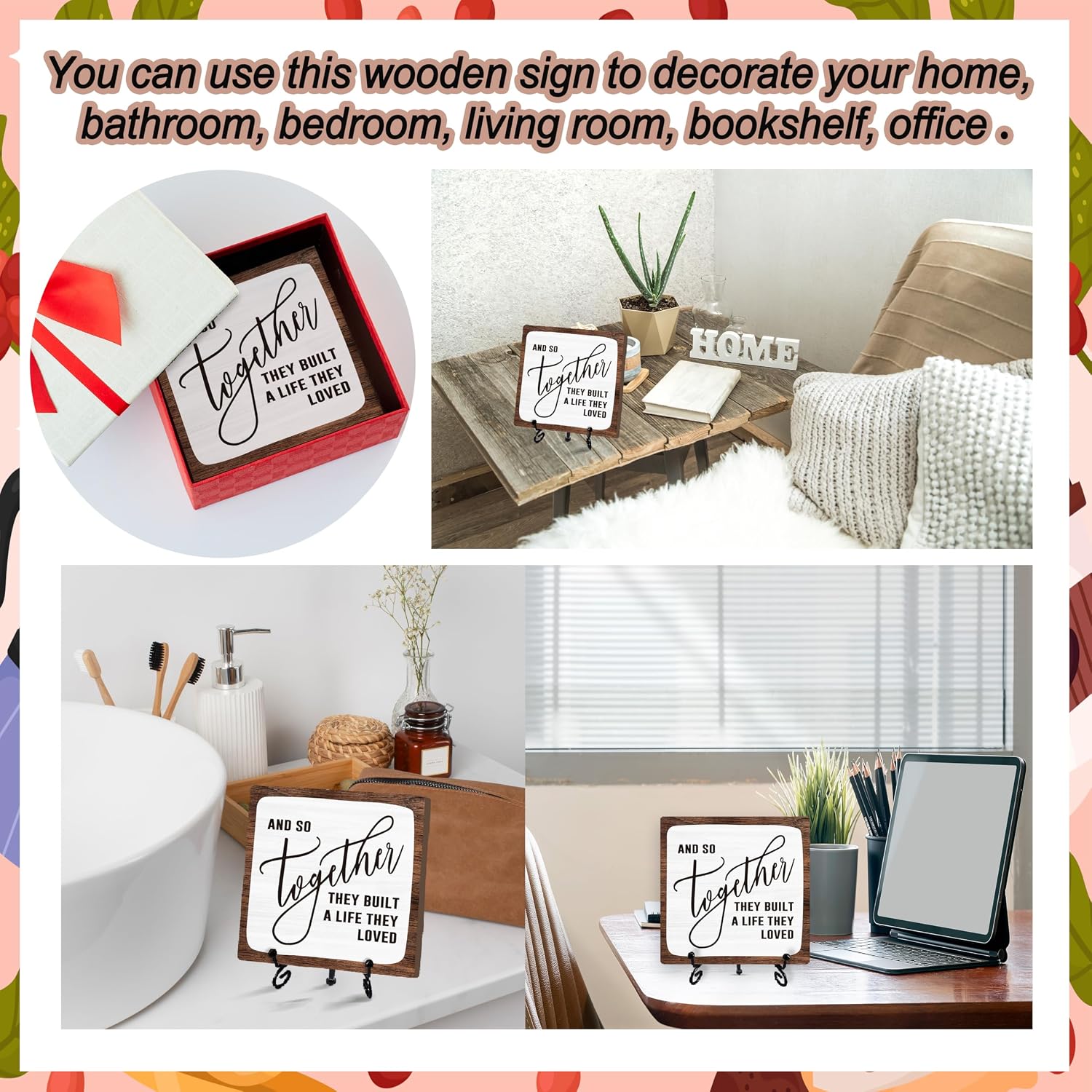Stand / Rustic Wooden Sign / Brown Woodsign1