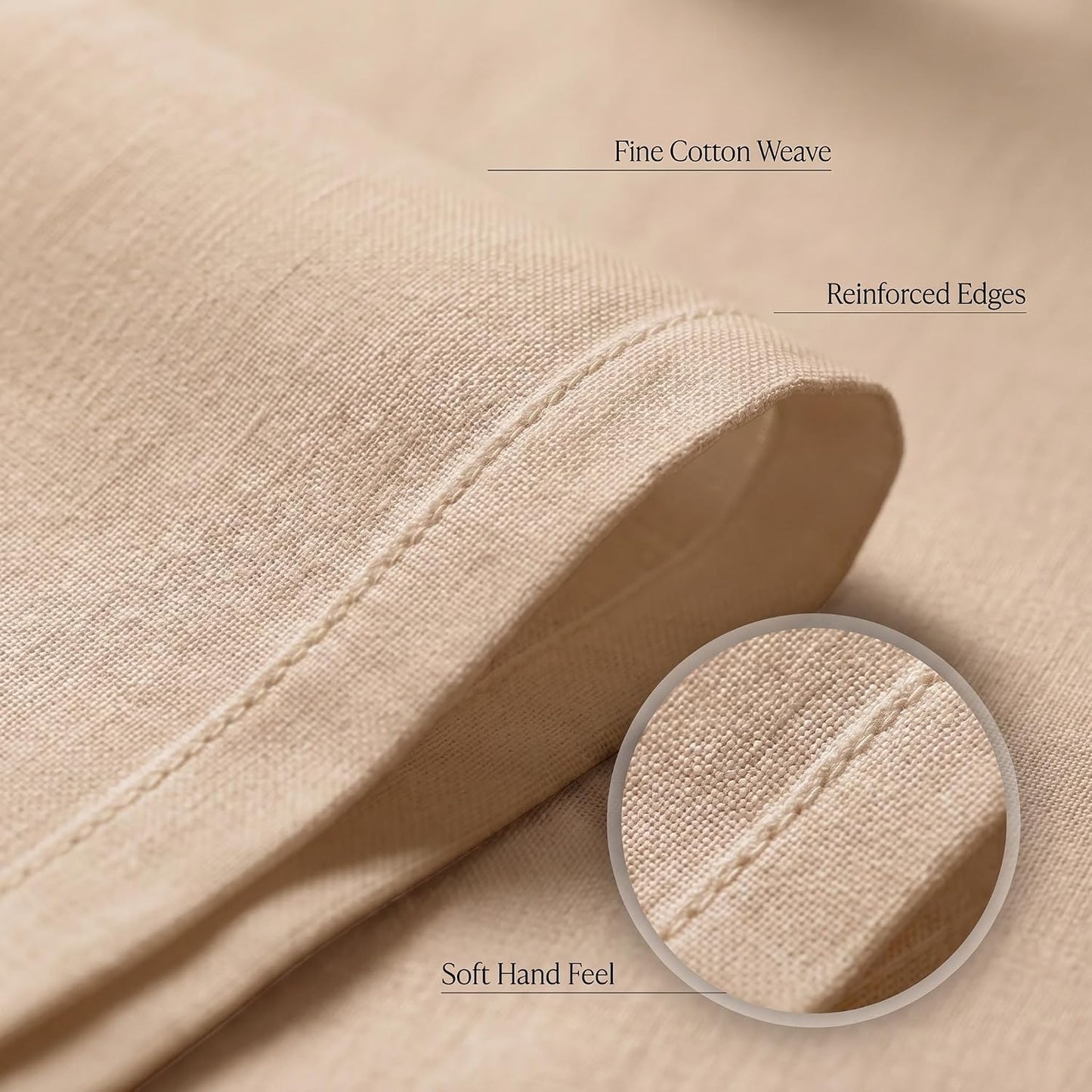 Urban Villa Cloth Napkins Cotton 20x20 (Set of 12) Taupe