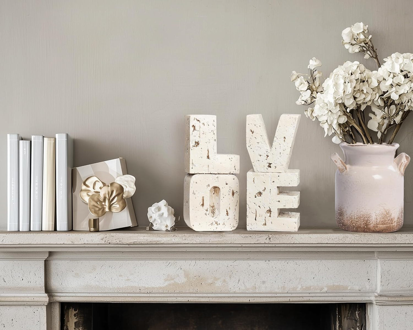 Small Farmhouse Heavy Duty Bookends / Beige