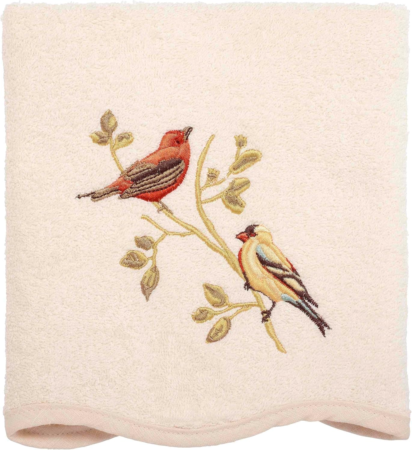 Avanti Linens - 3pc Towel Set, Soft & Absorbent Cotton Towels (Premier Songbirds Collection) | 100% Cotton, 3-Piece