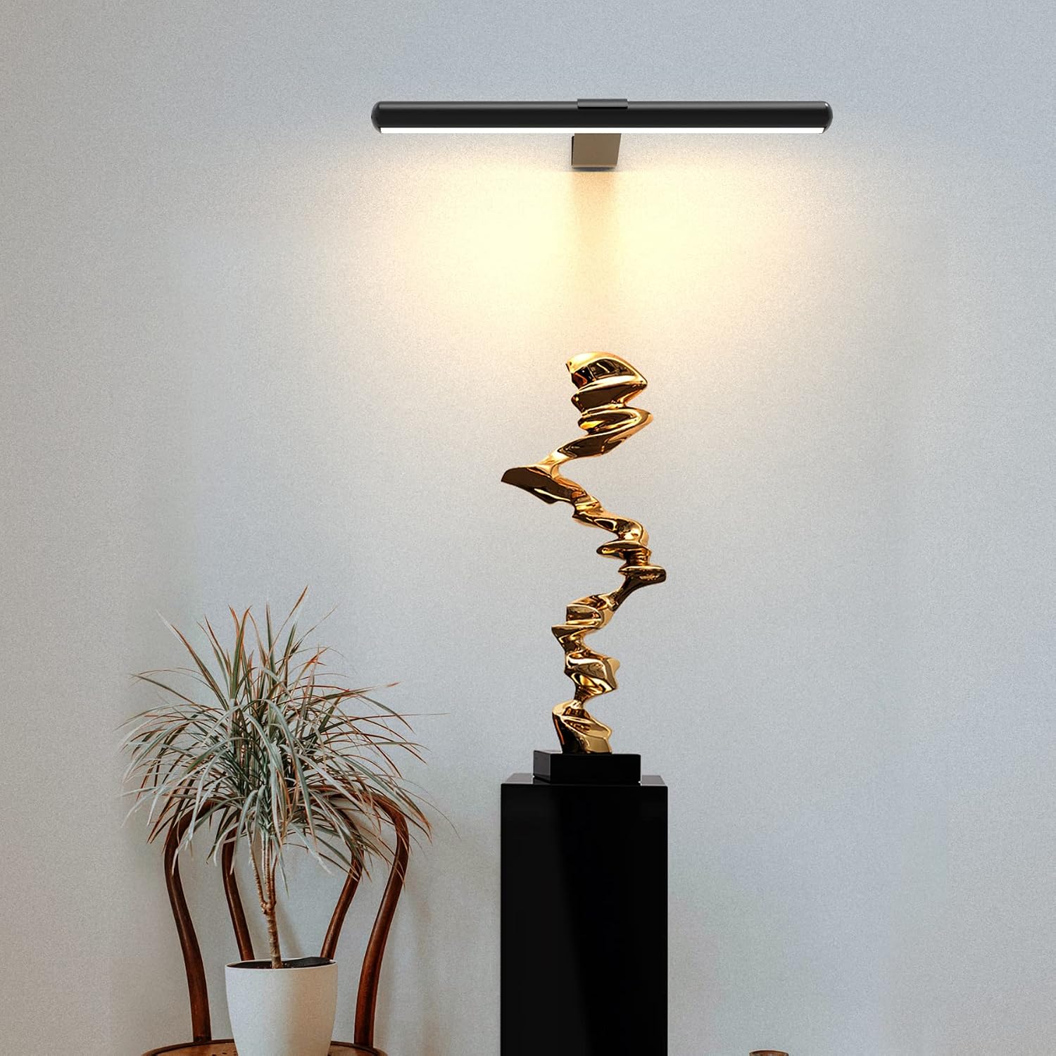 16inch Picture Light for Wall with Remote,Rechargeable Battery Dimmable Painting Lighting for Art Full Metal Magnetic