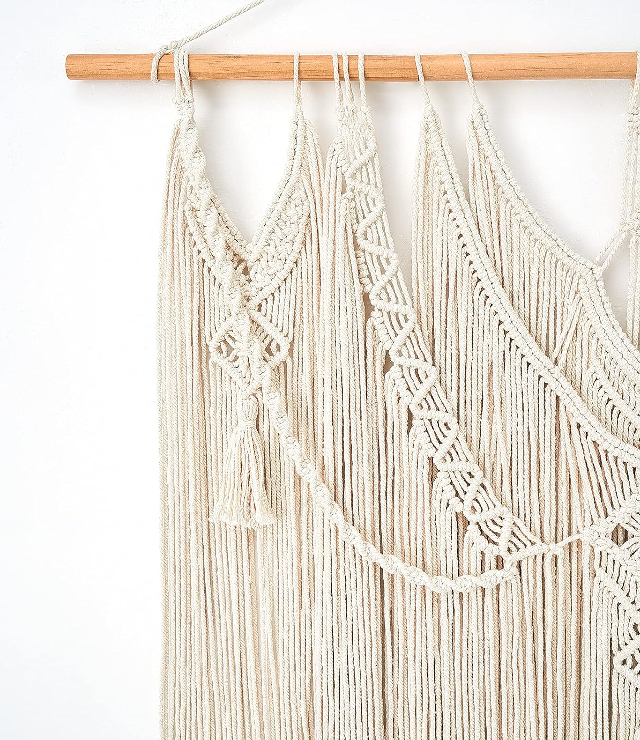 Macrame Wall Hanging Boho Home Decor Chic Woven Decoration / 35"L x 36"W