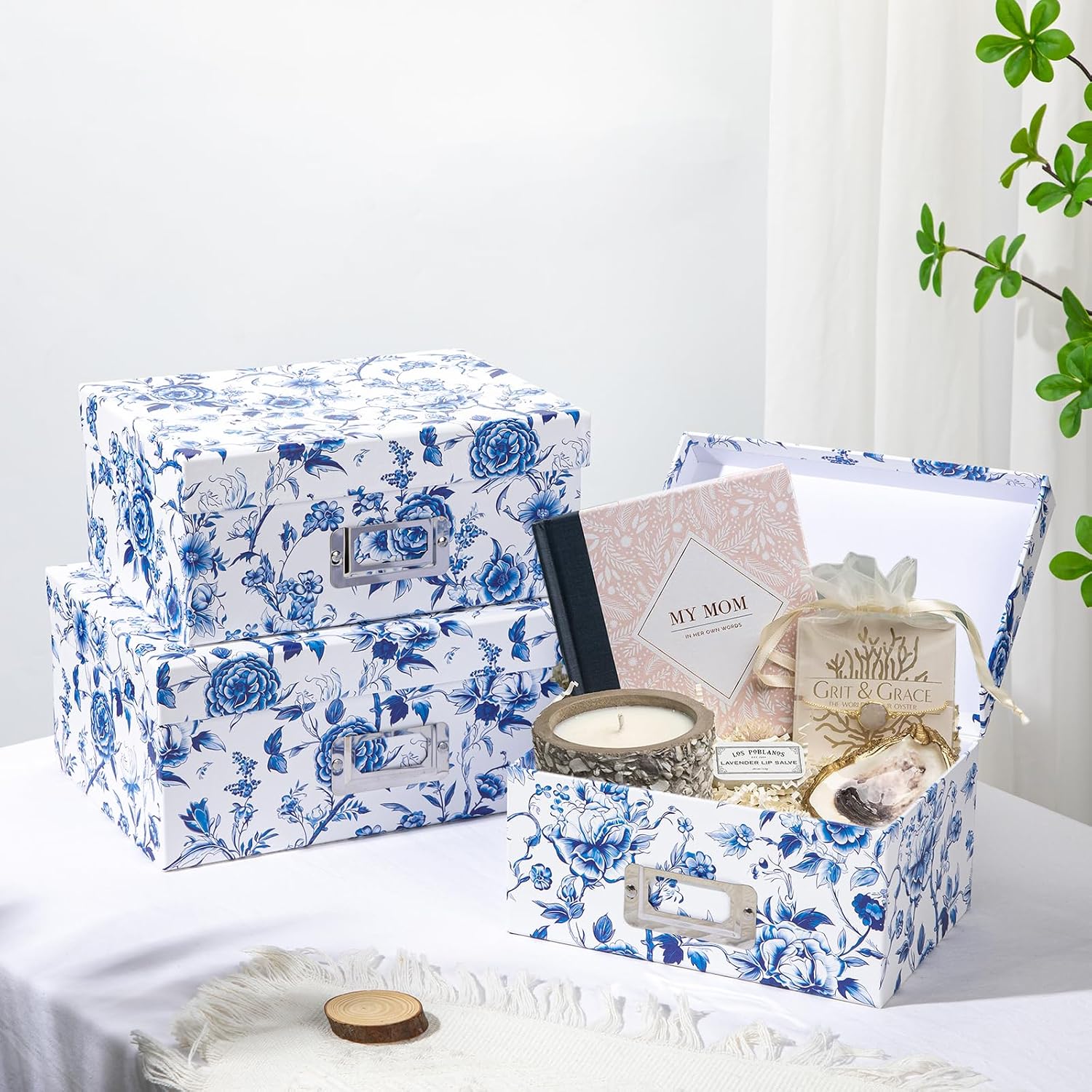 Decorative Storage Boxes / Blue and White69 / Set of 4