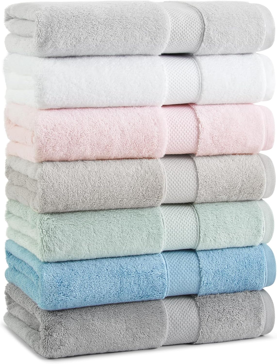 Aston & Arden Luxury Egyptian Cotton Bath Towels, Pack of 2, 600 GSM Plush Soft Absorbent Bathroom Towels for Spa or