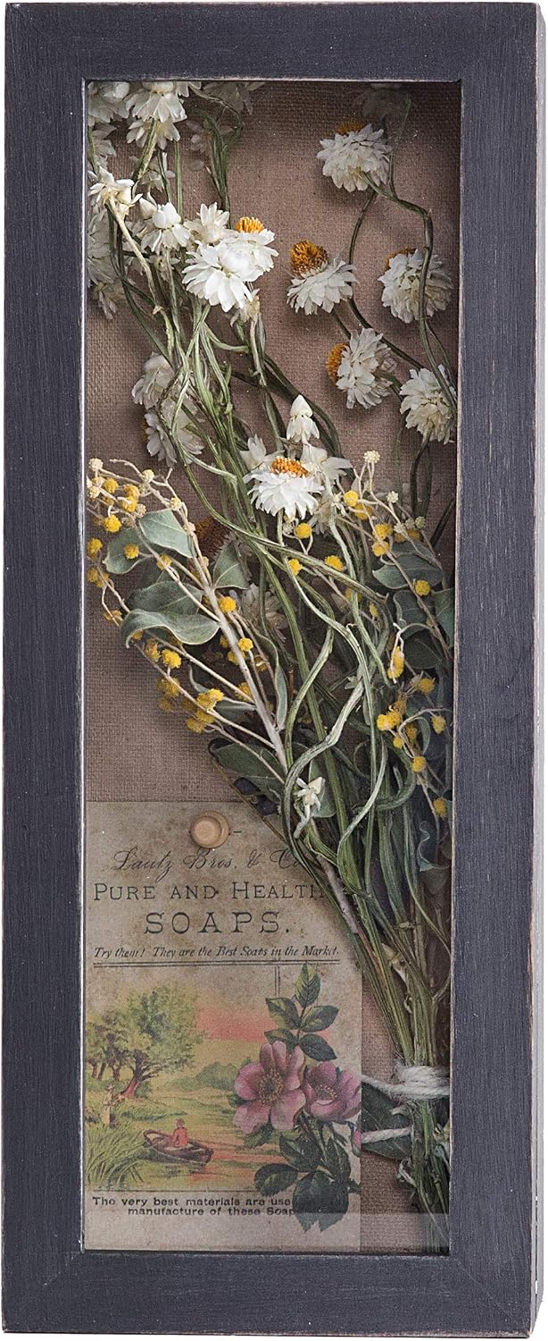 Freezing point Shadow Box Frame 5x12.5 Shadow Box Pin Display Case Cabinet Picture Frame with Linen Back Memorabilia