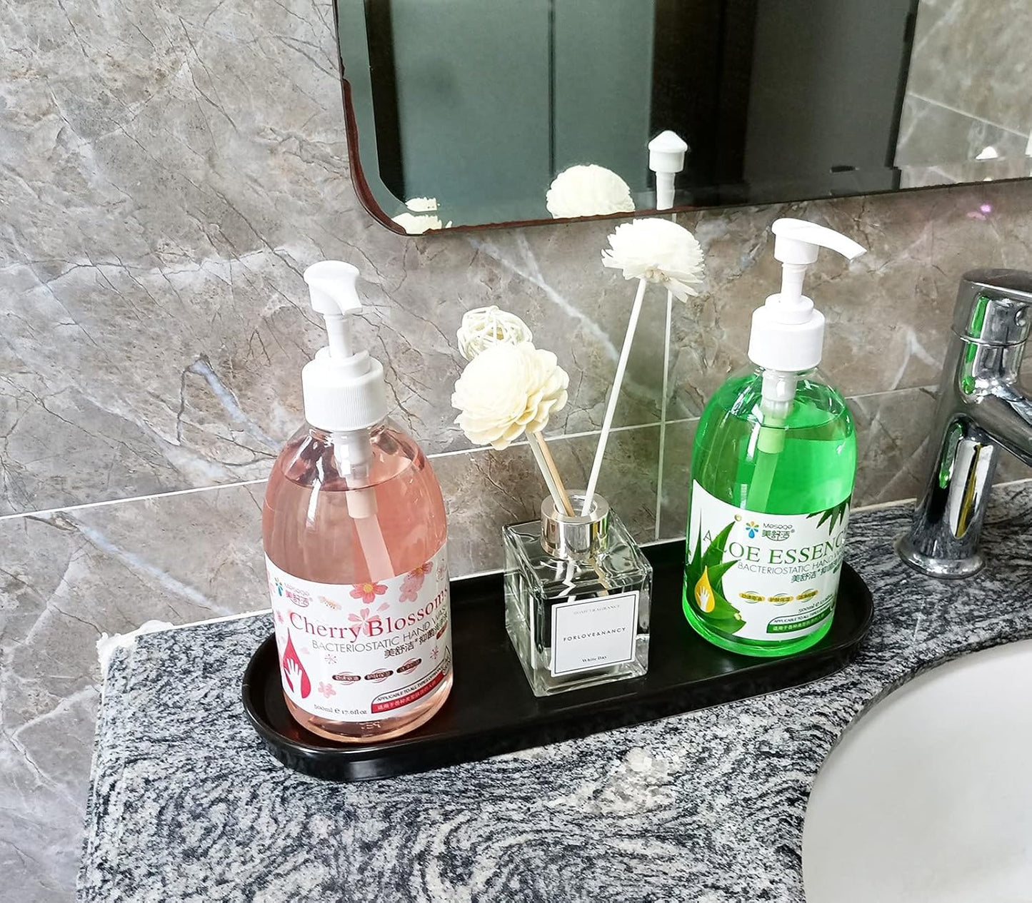 Simple Style Ceramic Sink Tray / Black