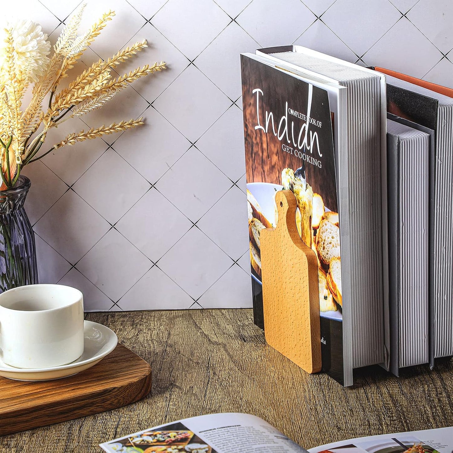 Wood Bookends / Natural Wood Color / Beech