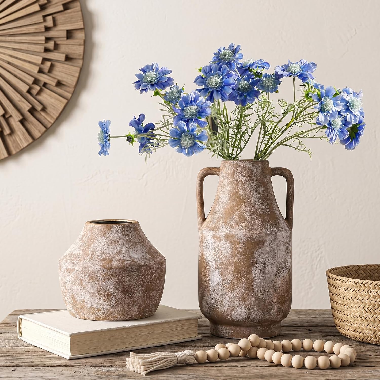 Ceramic Flower Vase / 1-terracotta/5.2 / 5.2 Inch