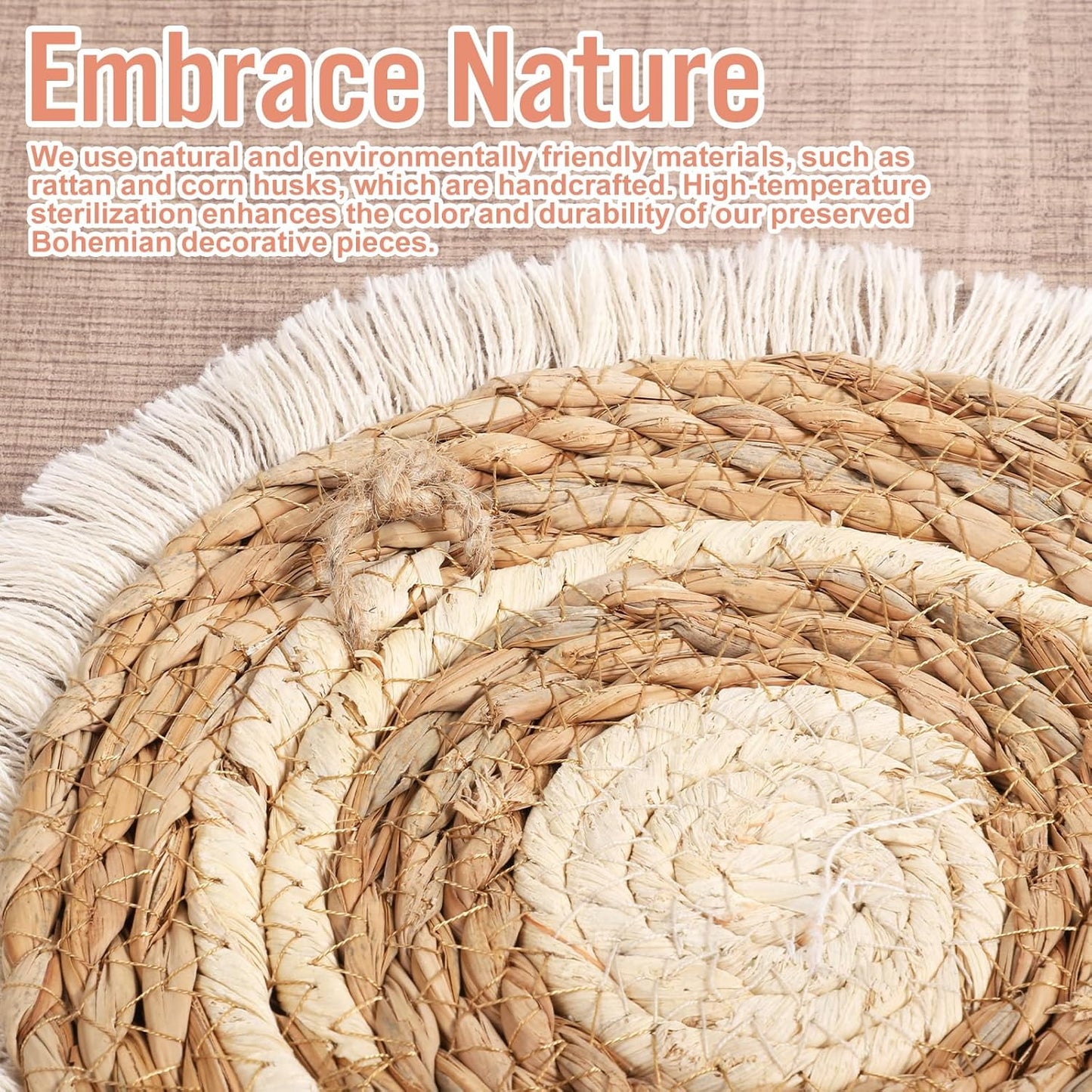 Boho Wall Basket Decor / Set of 7