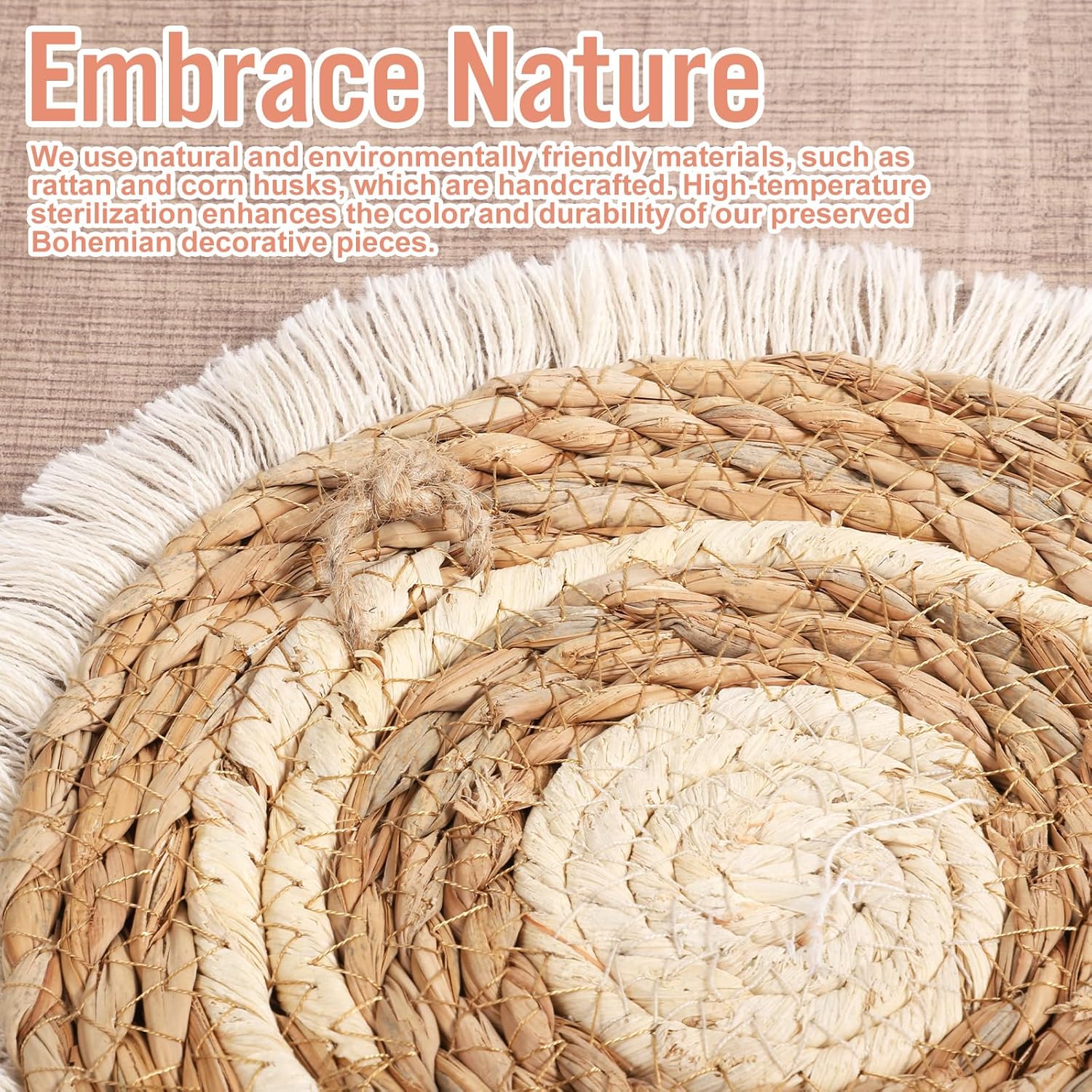 Boho Wall Basket Decor / Set of 7