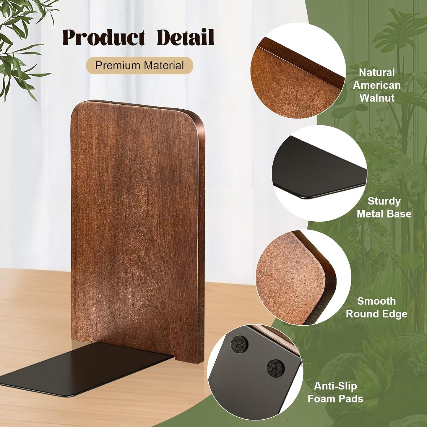 Walnut Wood Book Holders