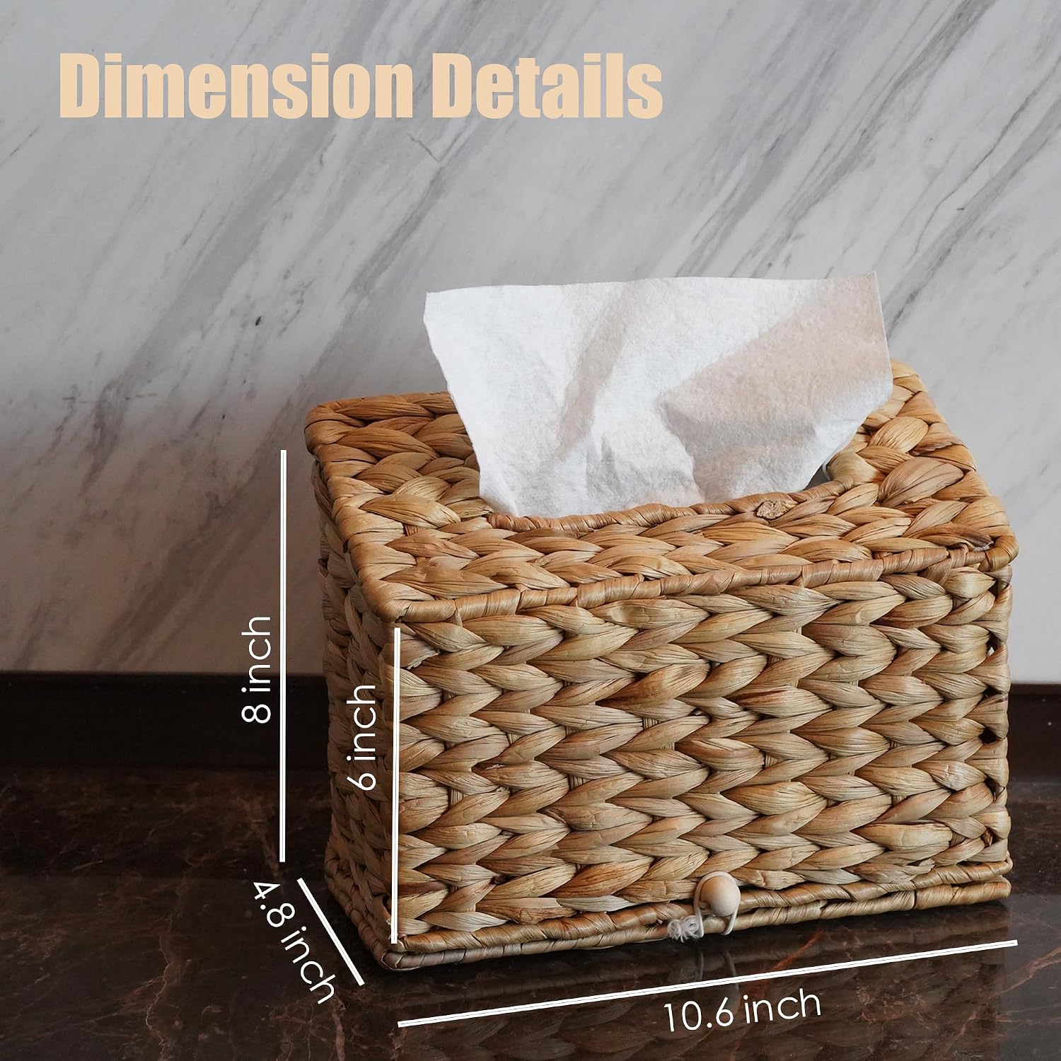 Handwoven Towel Holder / Water Hyacinth / Single