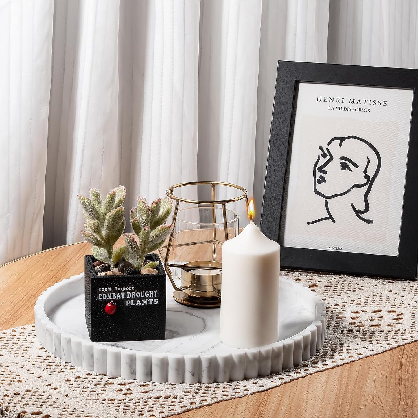 Candle / Marble Gray / Set of 10