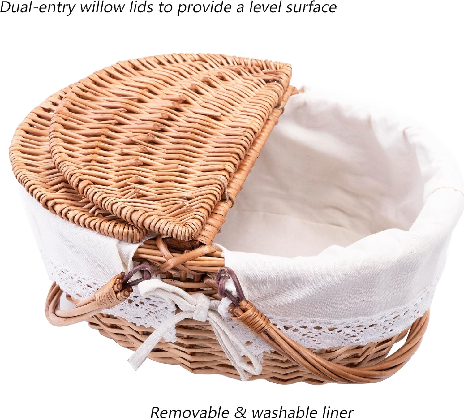 Wicker Picnic Basket / Large - Natural