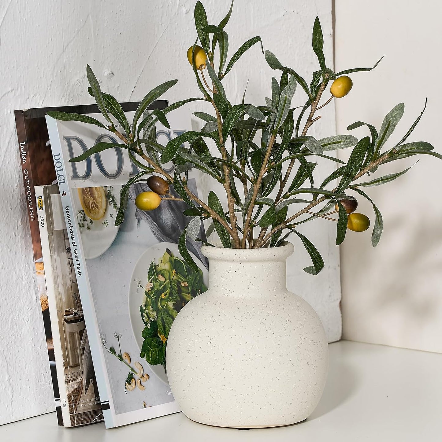 Spotted Ceramic Modern Vase / 18795-white / 5.8 Inch