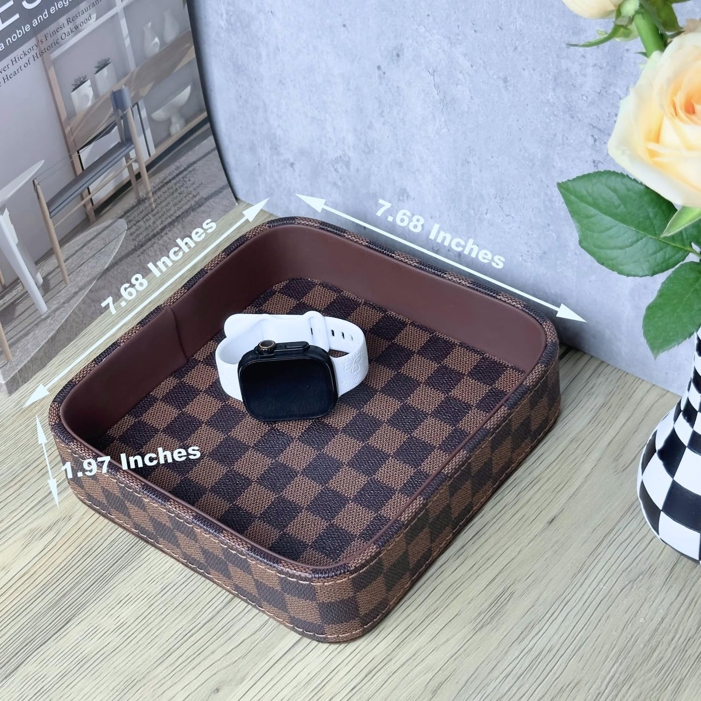 Organizer / Leather Valet Tray for Men