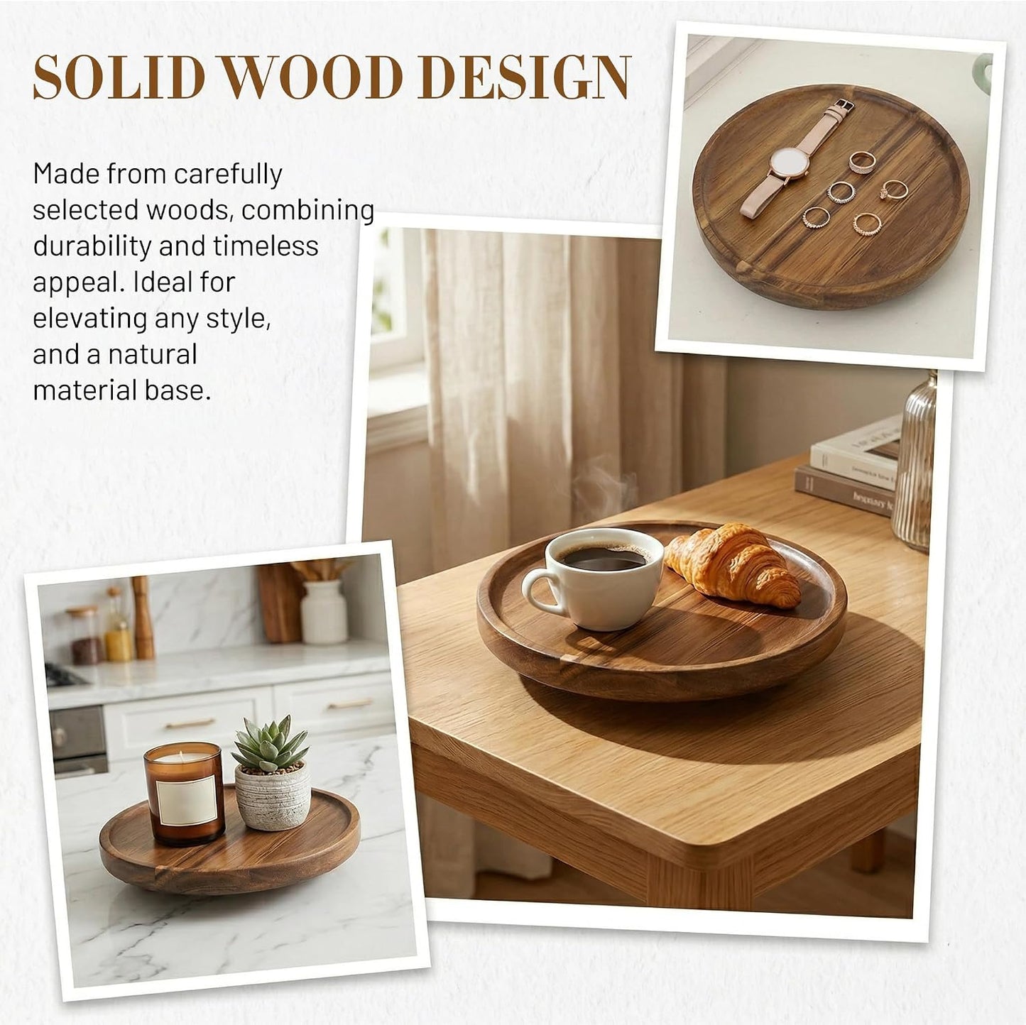 Wood Pedestal Stand / Style A / 6.7 x 1.8