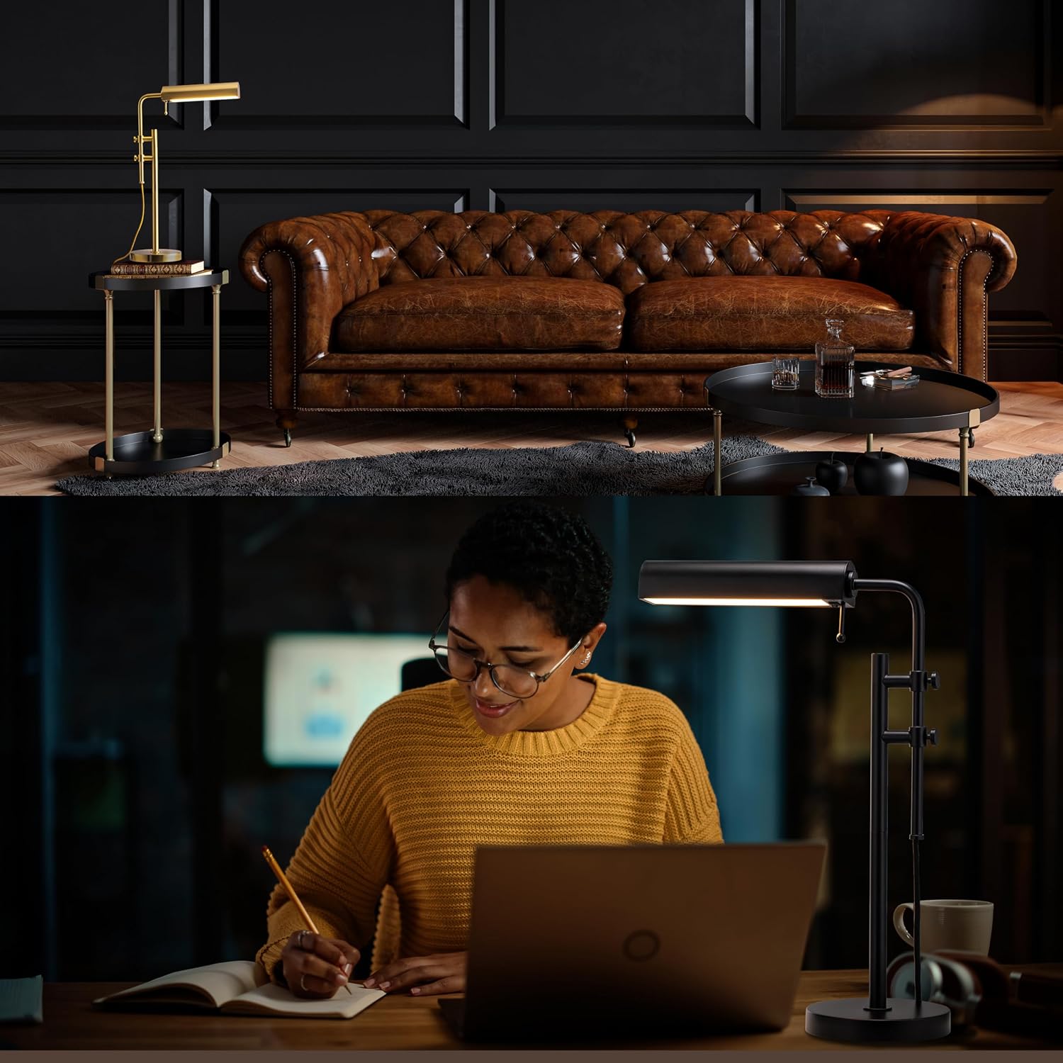 O'Bright Aurora LED Pharmacy Desk Lamp - Swing Arm, Industrial Design for Reading, Crafting, Work,10W LED, Adjustable