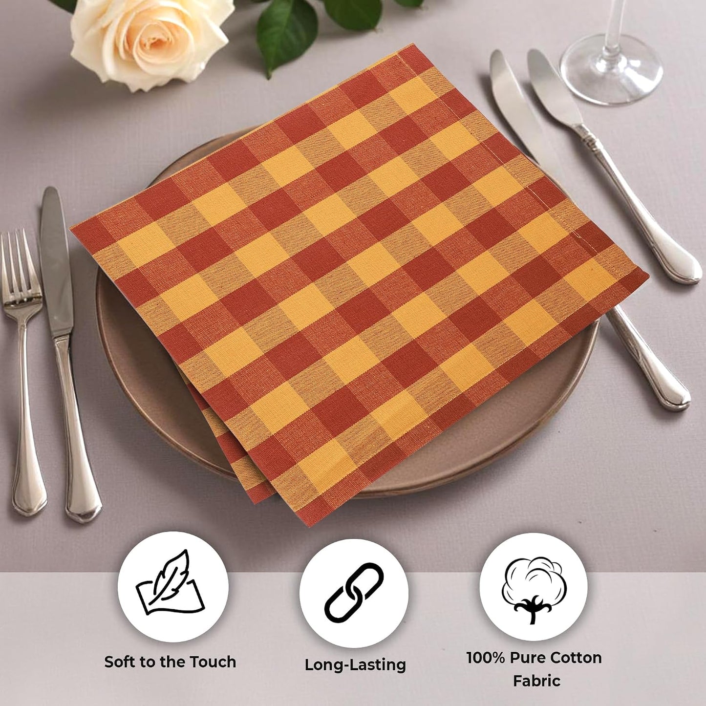 Urban Villa Cloth Napkins Cotton 20x20 (Set of 6) Brigld
