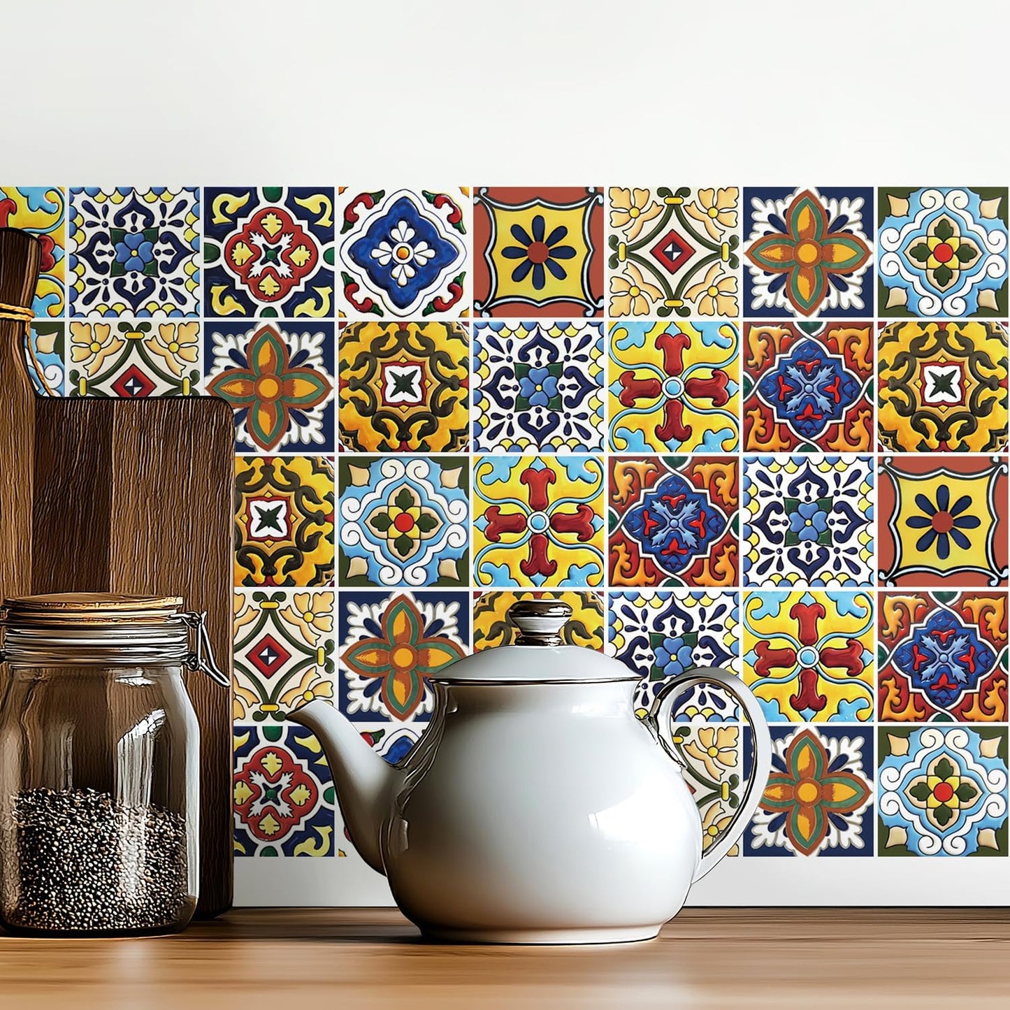 Tuscan Style Tile Decals / 4 x 4 / Set of 30