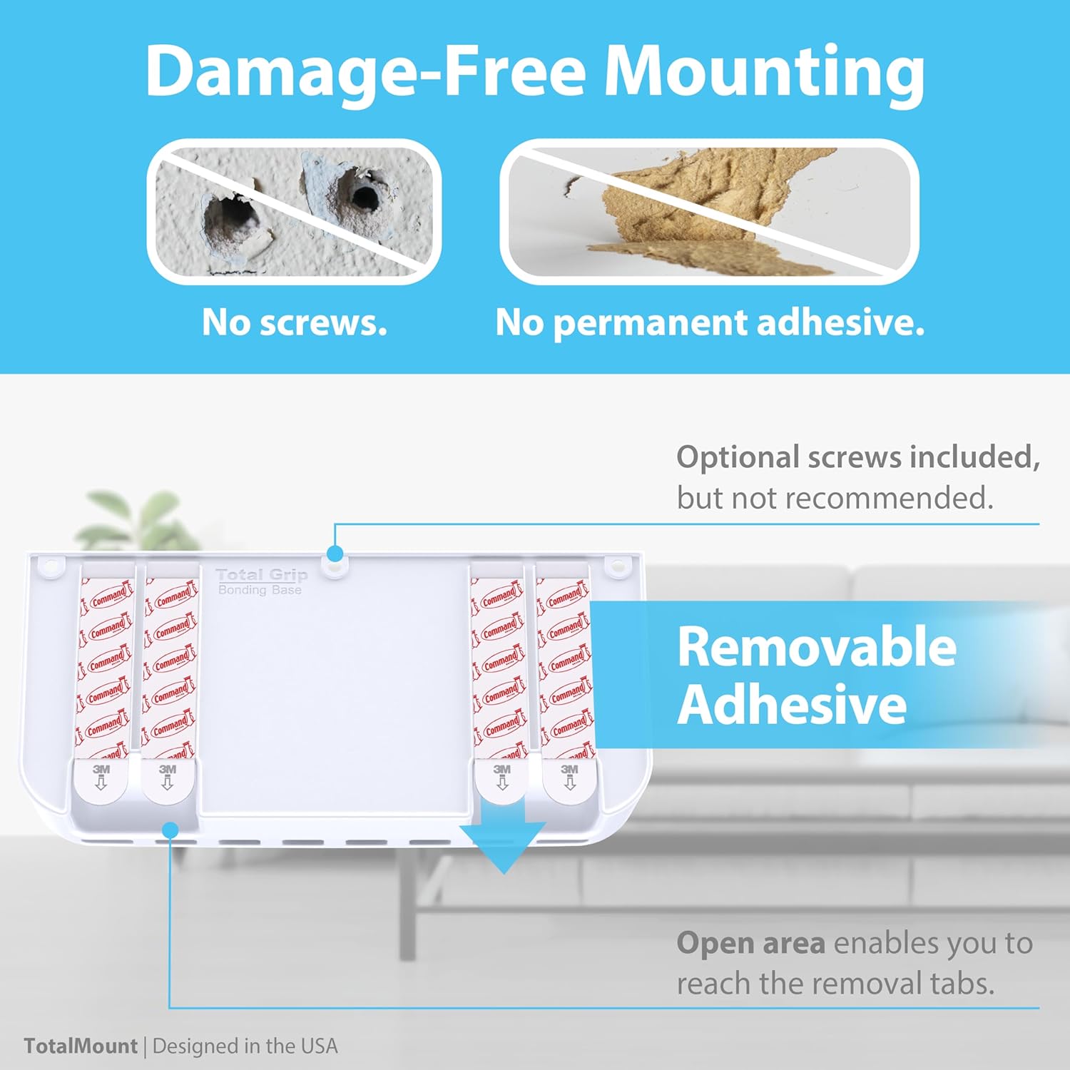 Hole-Free Remote Holder / White