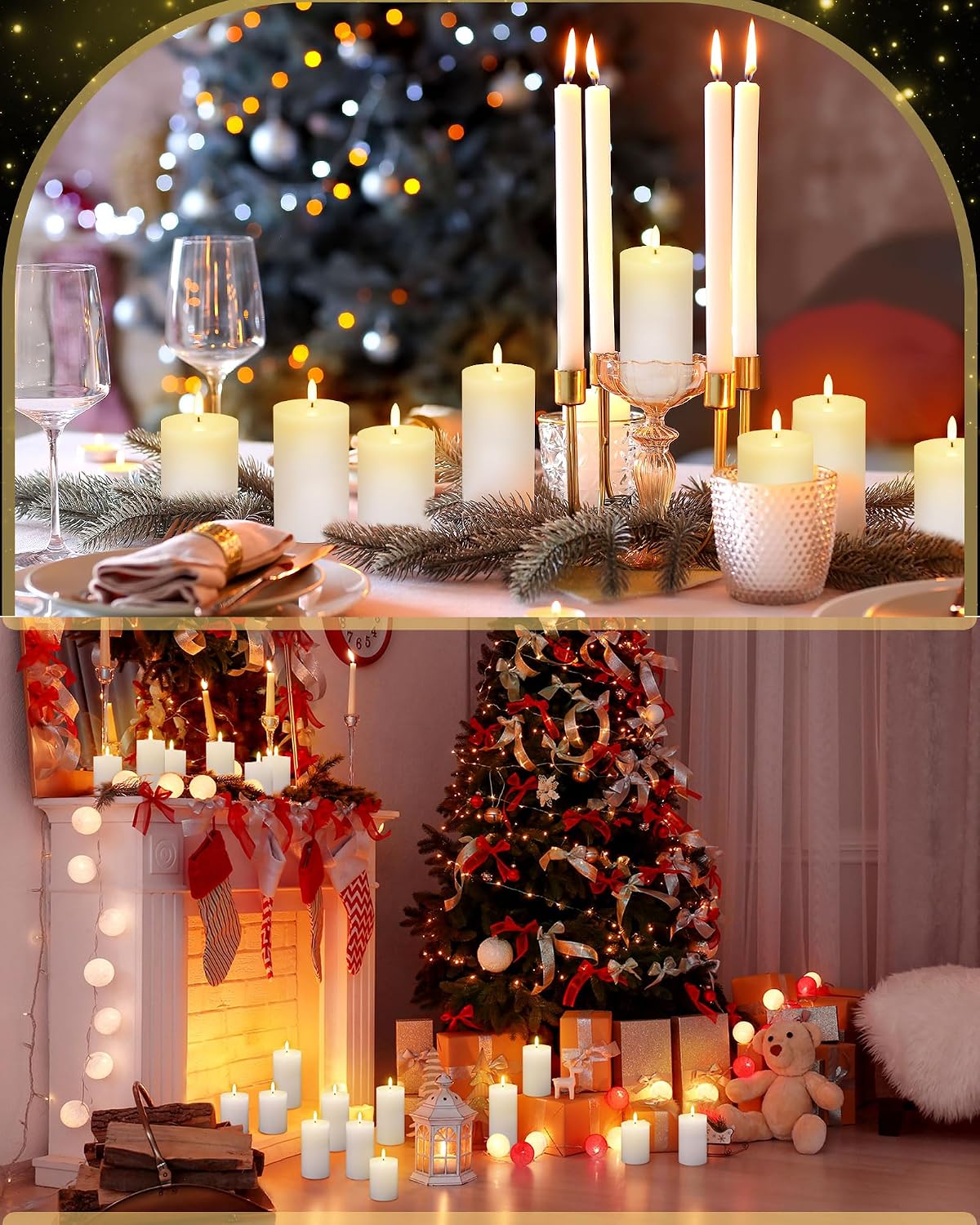 9 Pack White Flameless Candles Set with Remote and Timer Flickering Flameless Battery Candles Flat Top LED Pillar for