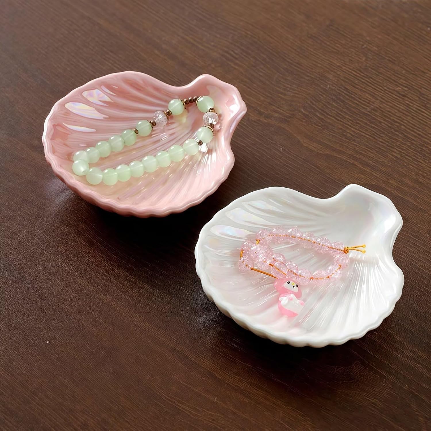 Iridescent Surface Jewelry Tray / Pink