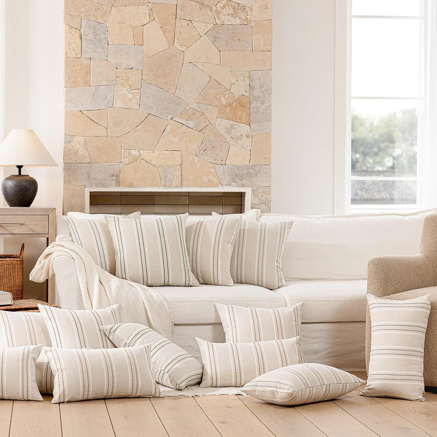 Throw Pillow Covers Pillow Covers Farmhouse Decorative Pillows Textured / Camel / 20 x 20 / Set of 2