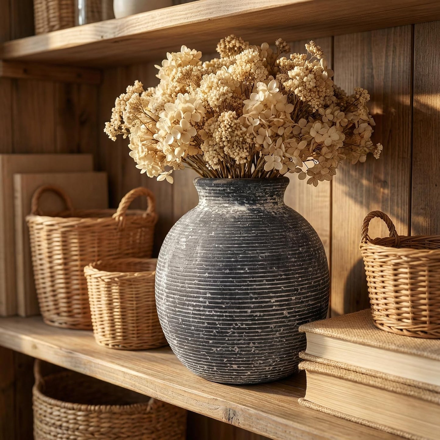 Ceramic Flower Vase / Dark Blue-7.4