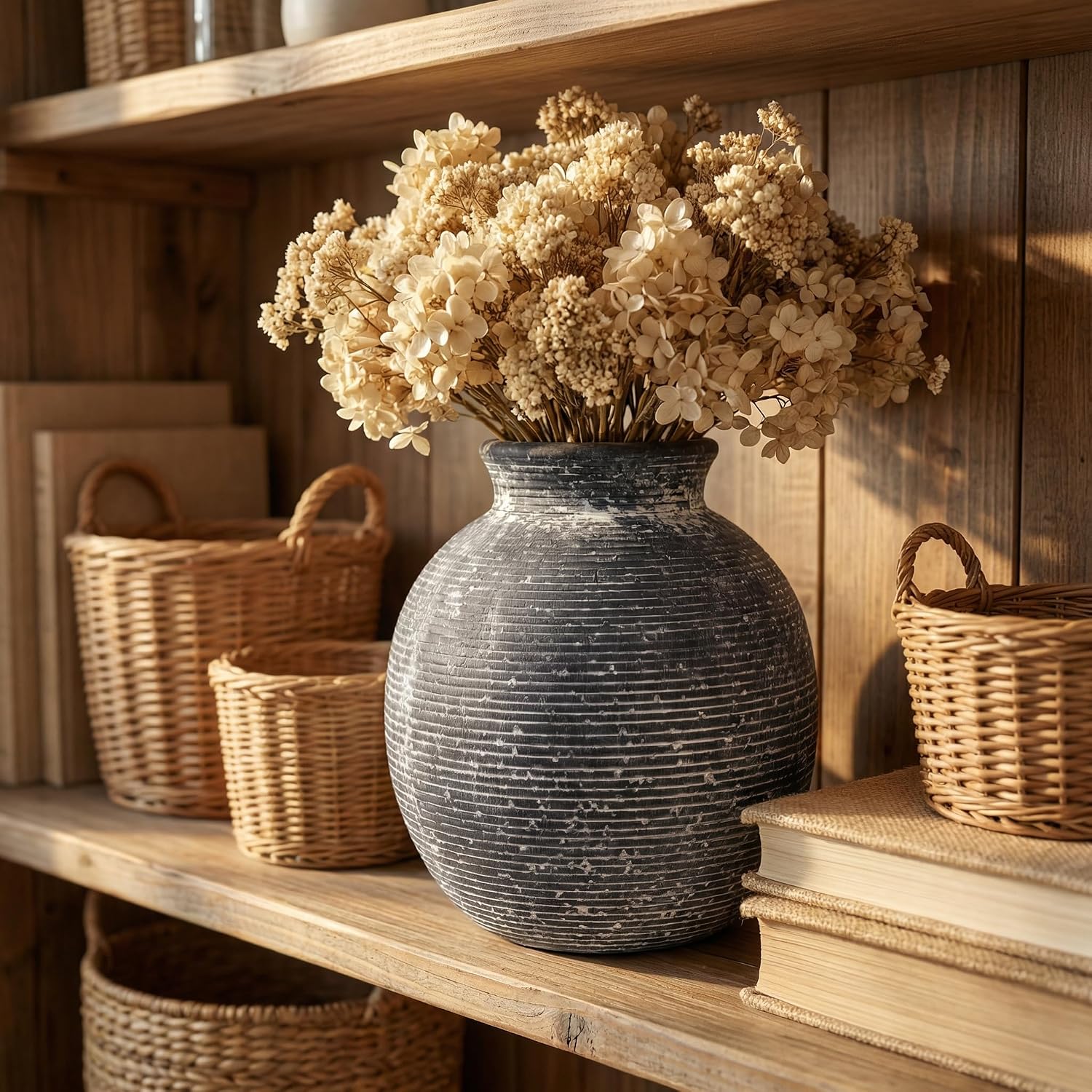 Ceramic Flower Vase / Dark Blue-7.4