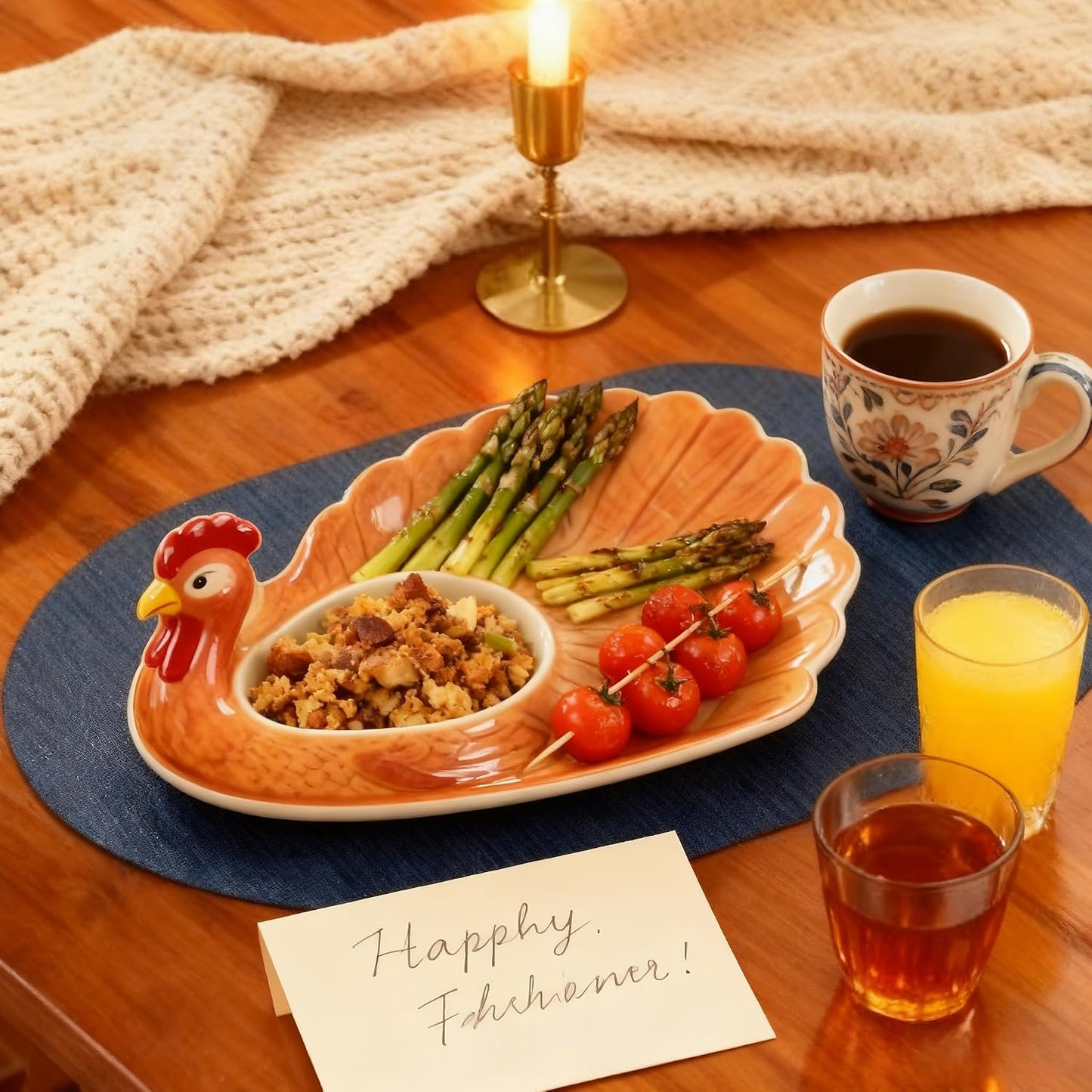 DOLOPL Oval Placemats Set of 6, Navy Blue Faux Leather Table Place Mats | Reversible, Wipeable & Washable, Heat