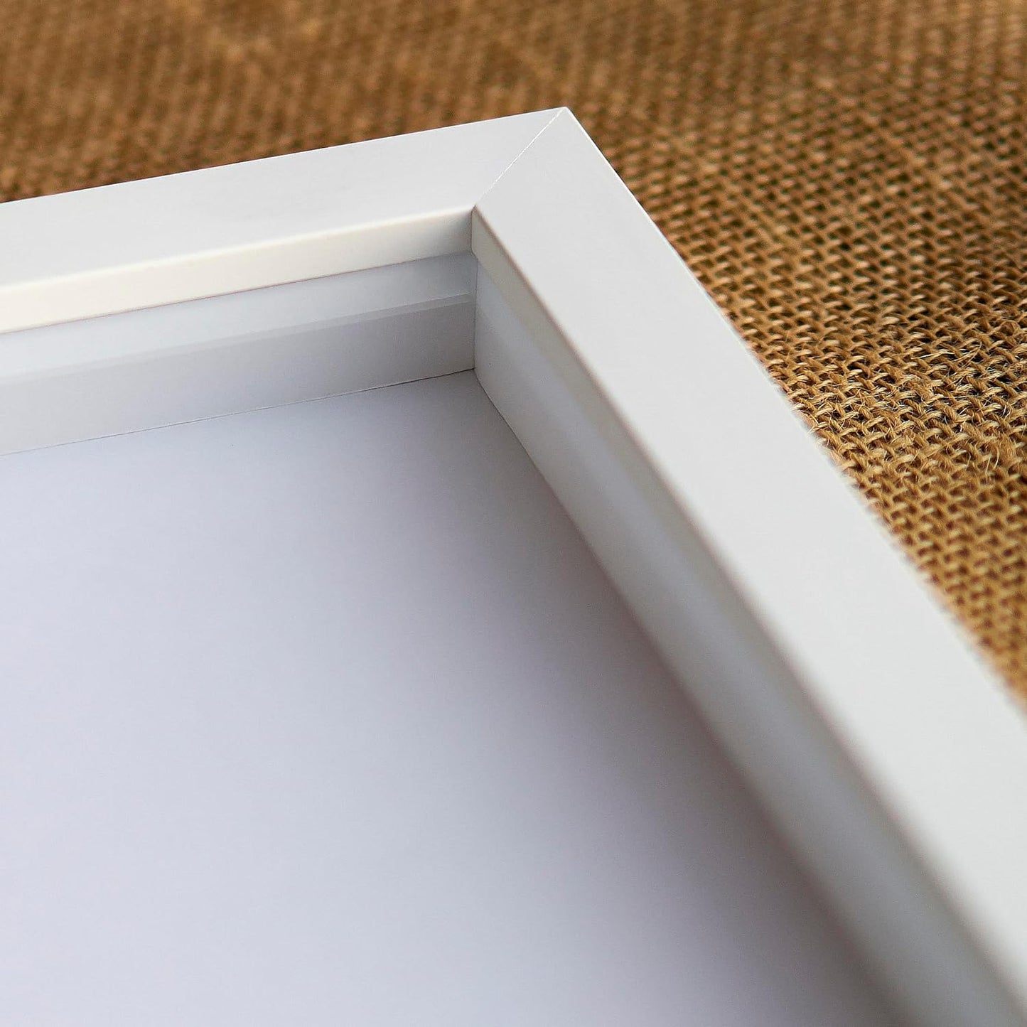 16x20 Shadow Box White Solid Pine Wood Display Frame with Acid-Free Backing UV Acrylic & Hanging Hardware with 0.75"
