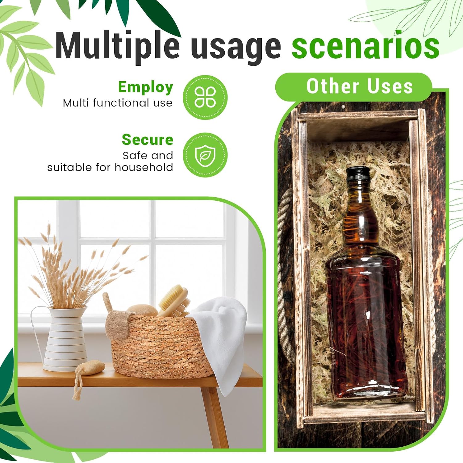 Seagrass Plant Basket Indoor / Set of 3