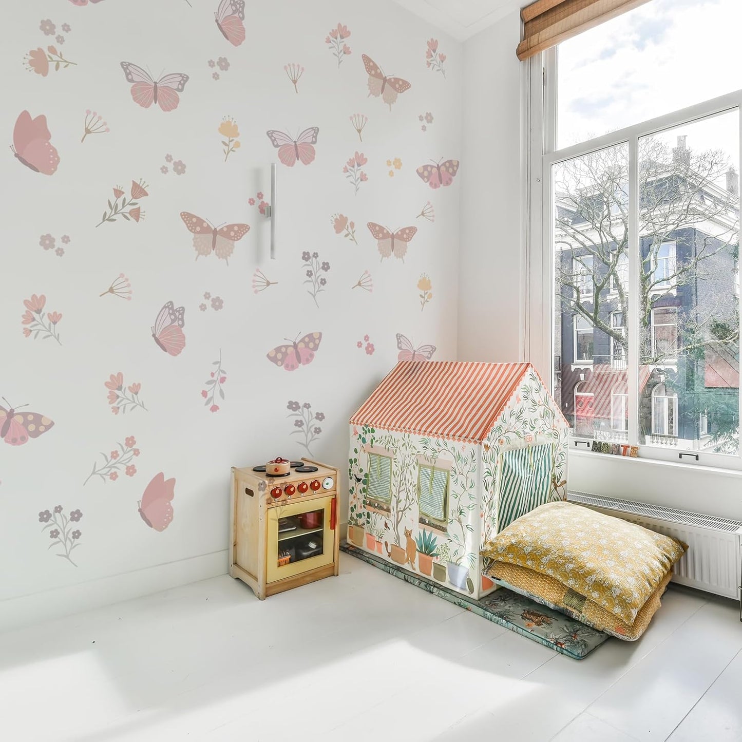 Butterfly Flower Wall Decals