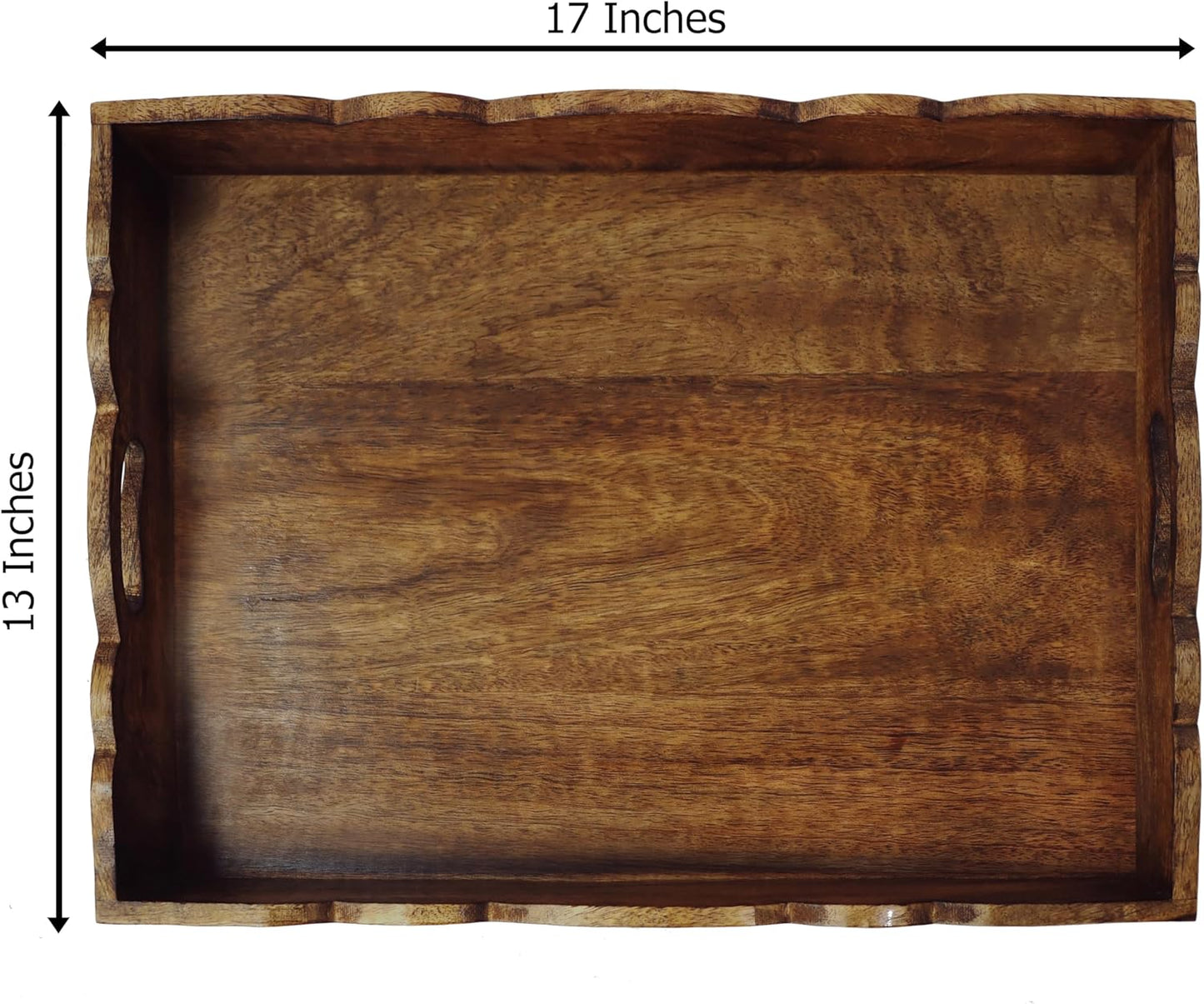 Rustic Wooden Food Tray / Natural