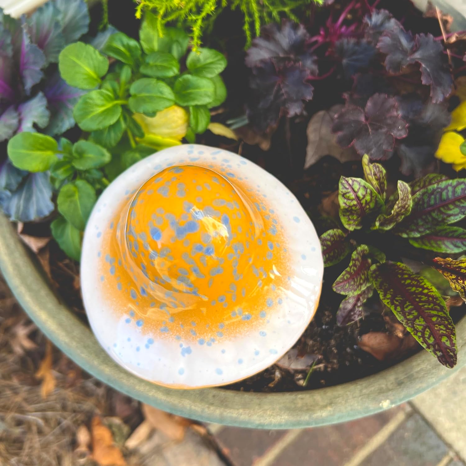 W134 Ceramic Enchanted Mushroom / Yellow