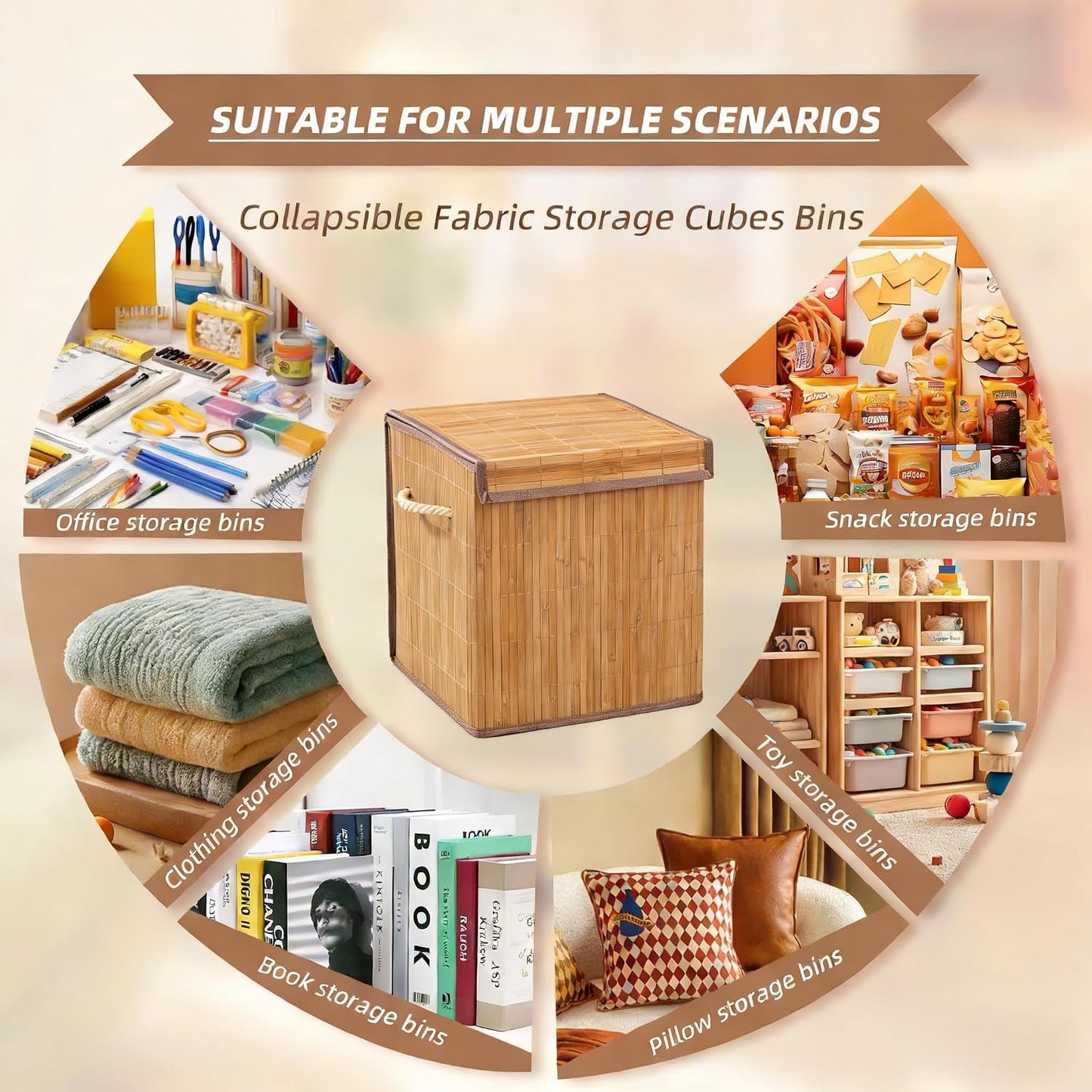 Storage Basket / Built-in Handles / Set of 2