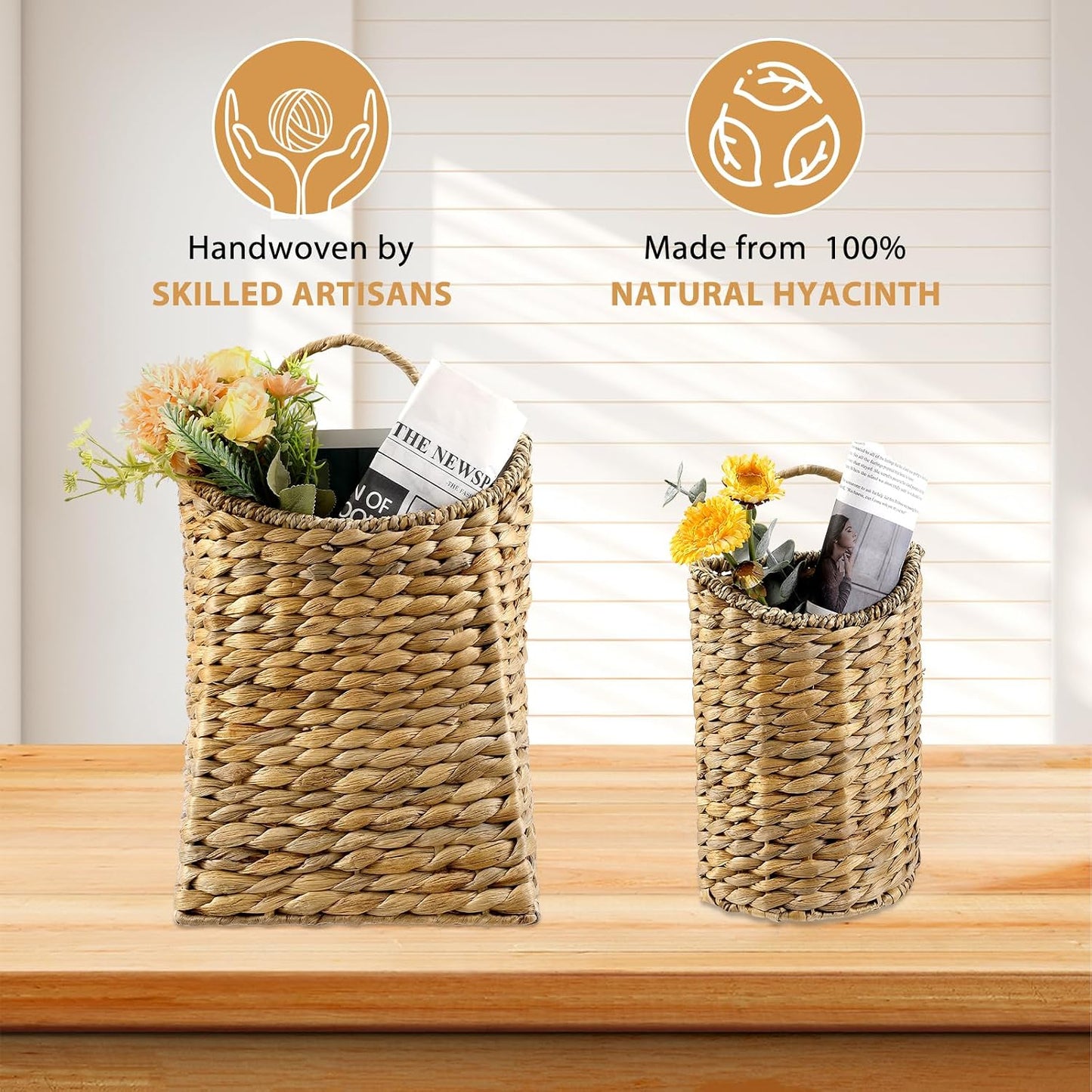 Woven Hanging Basket Set / Set of 2