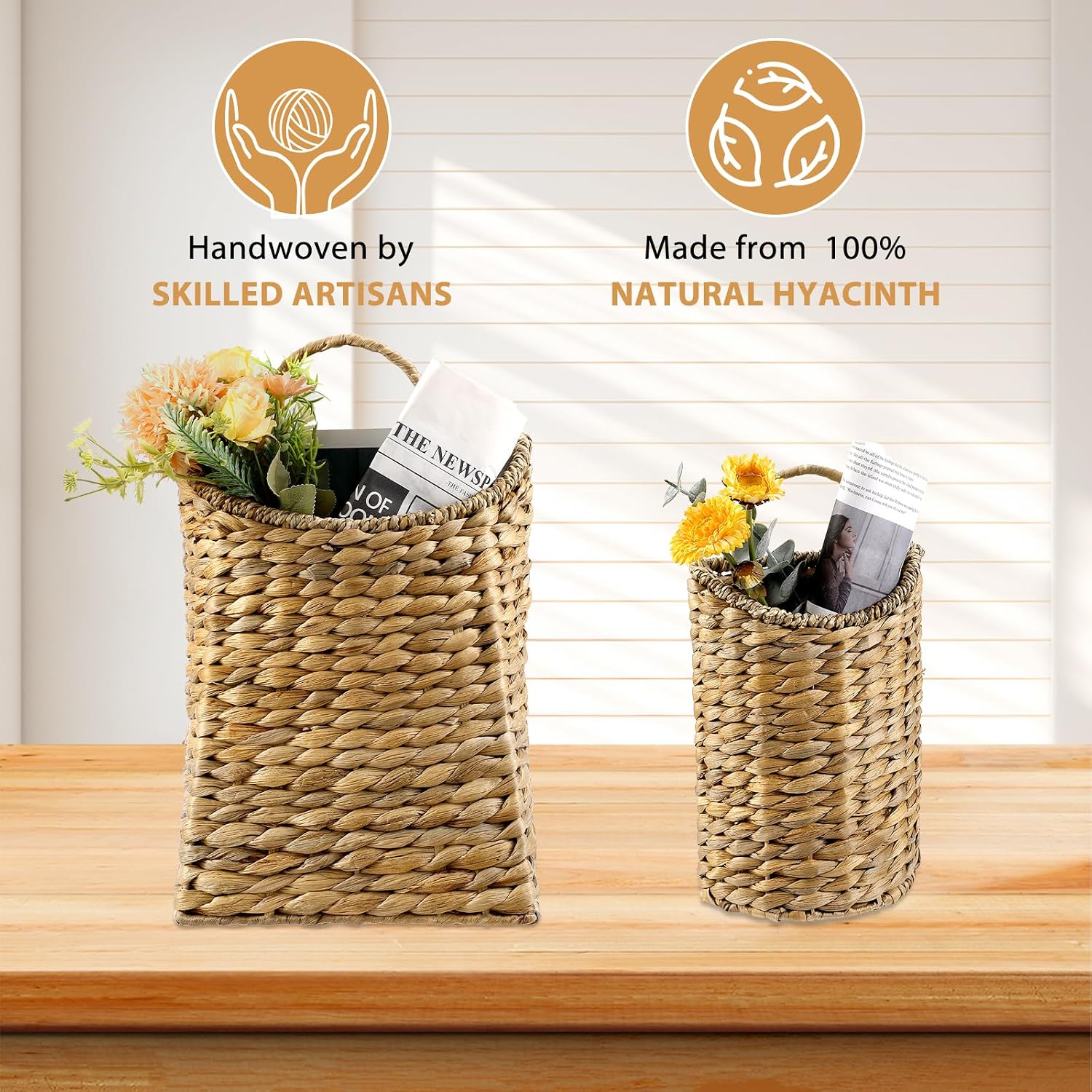 Woven Hanging Basket Set / Set of 2