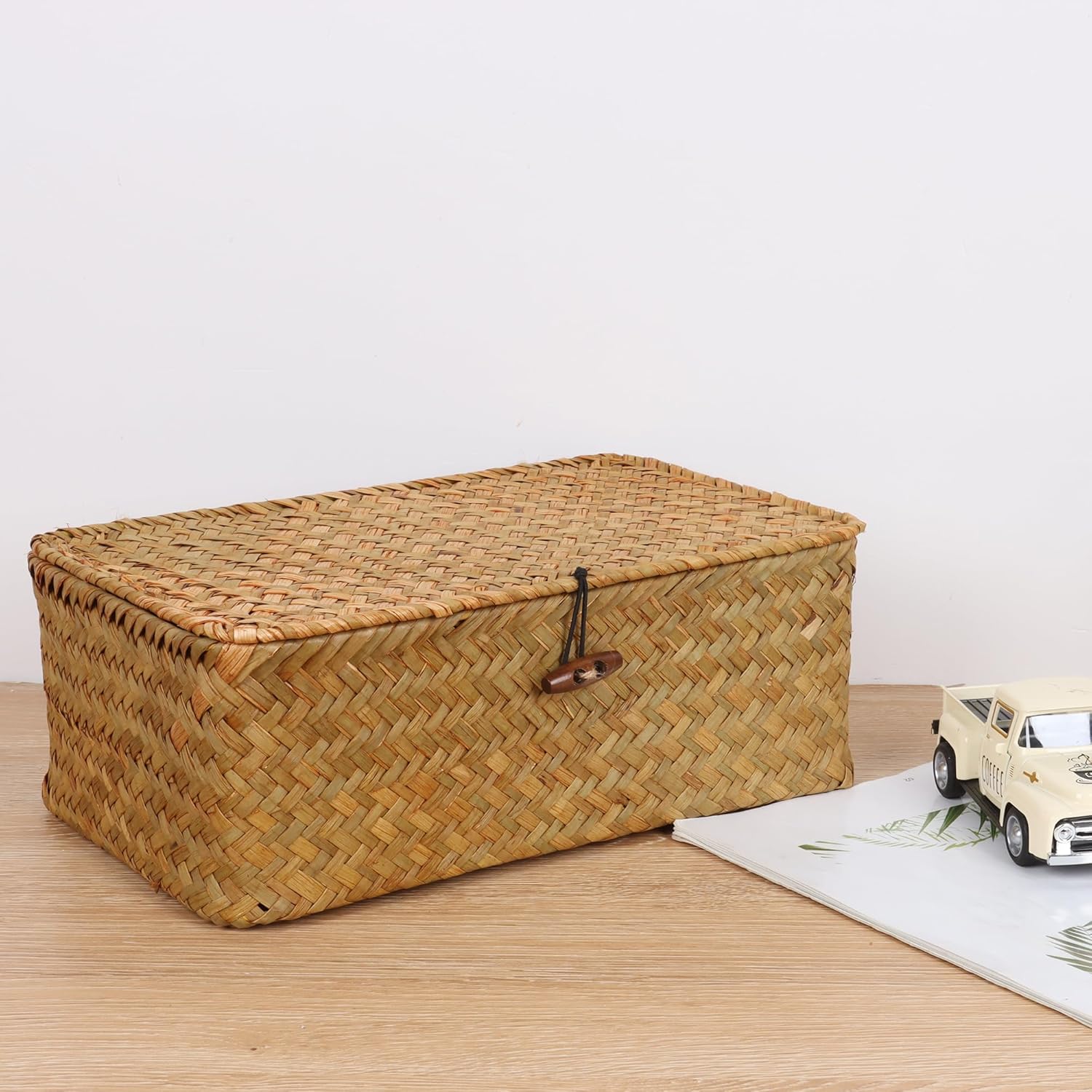 FEIALNDUO Wicker Shelf Baskets / Small / Natural